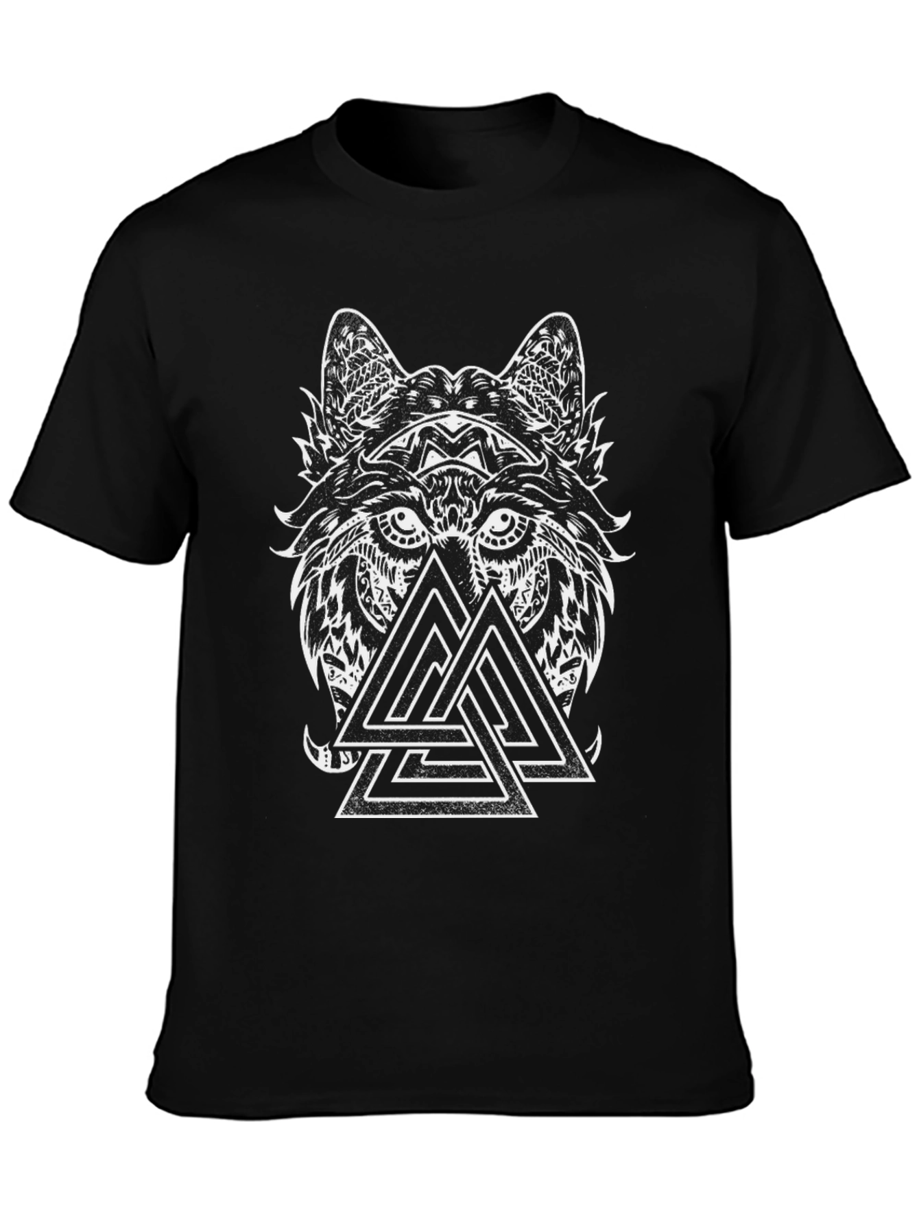 Wolf & Valknut Graphic Tee - Black