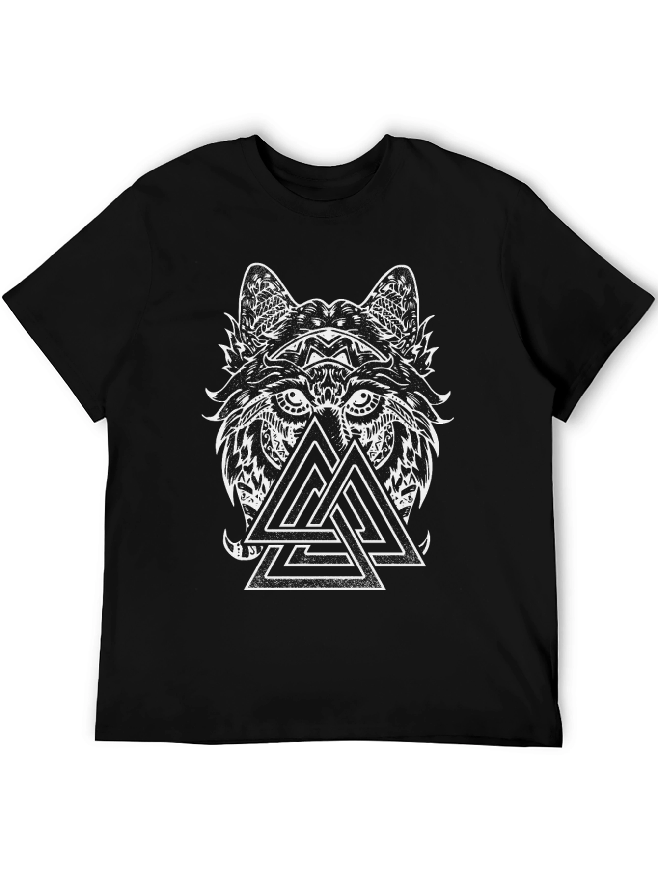 Wolf & Valknut Graphic Tee - Black