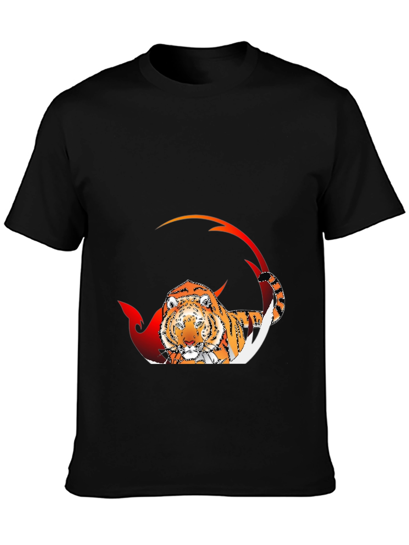 Tiger Graphic Black T-Shirt for Men