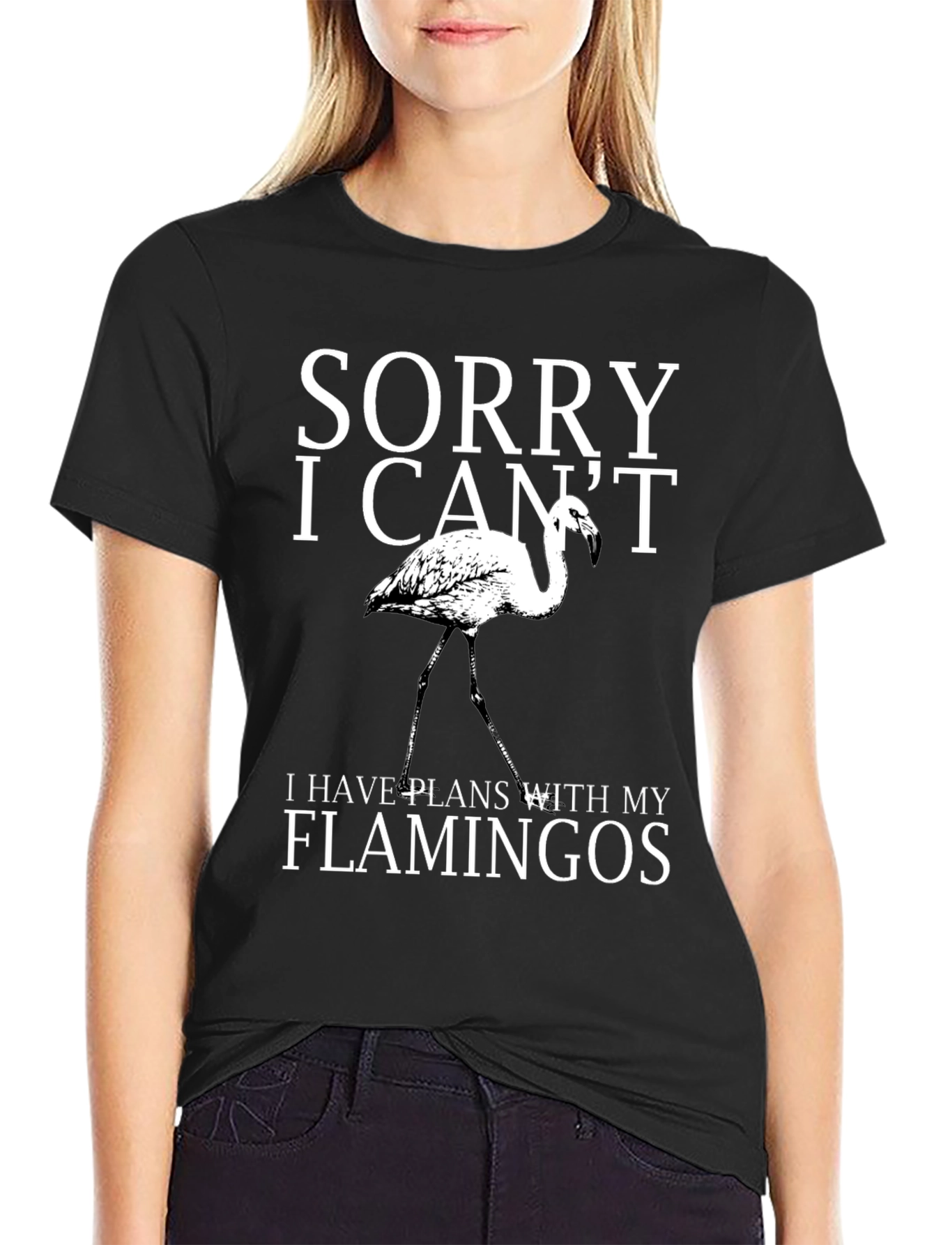 Sorry I Cant Flamingos Graphic Tee