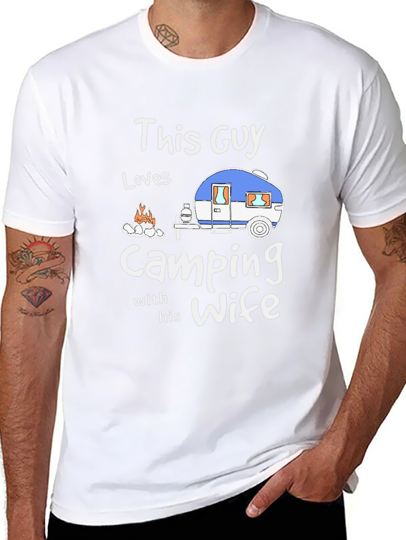 Camping Enthusiast Graphic Tee - This Guy Loves Camping