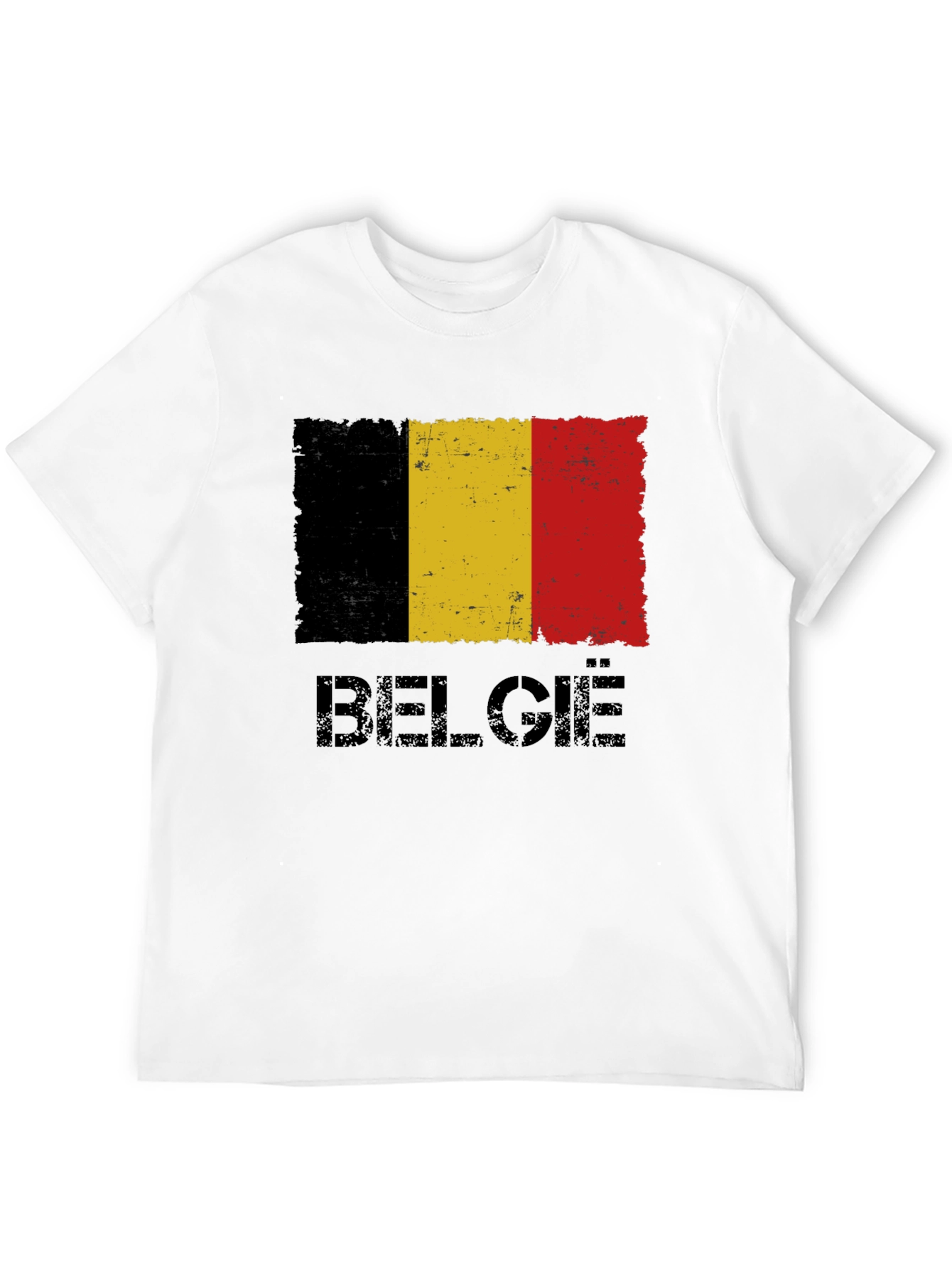 Belgium Flag Graphic Black T-Shirt