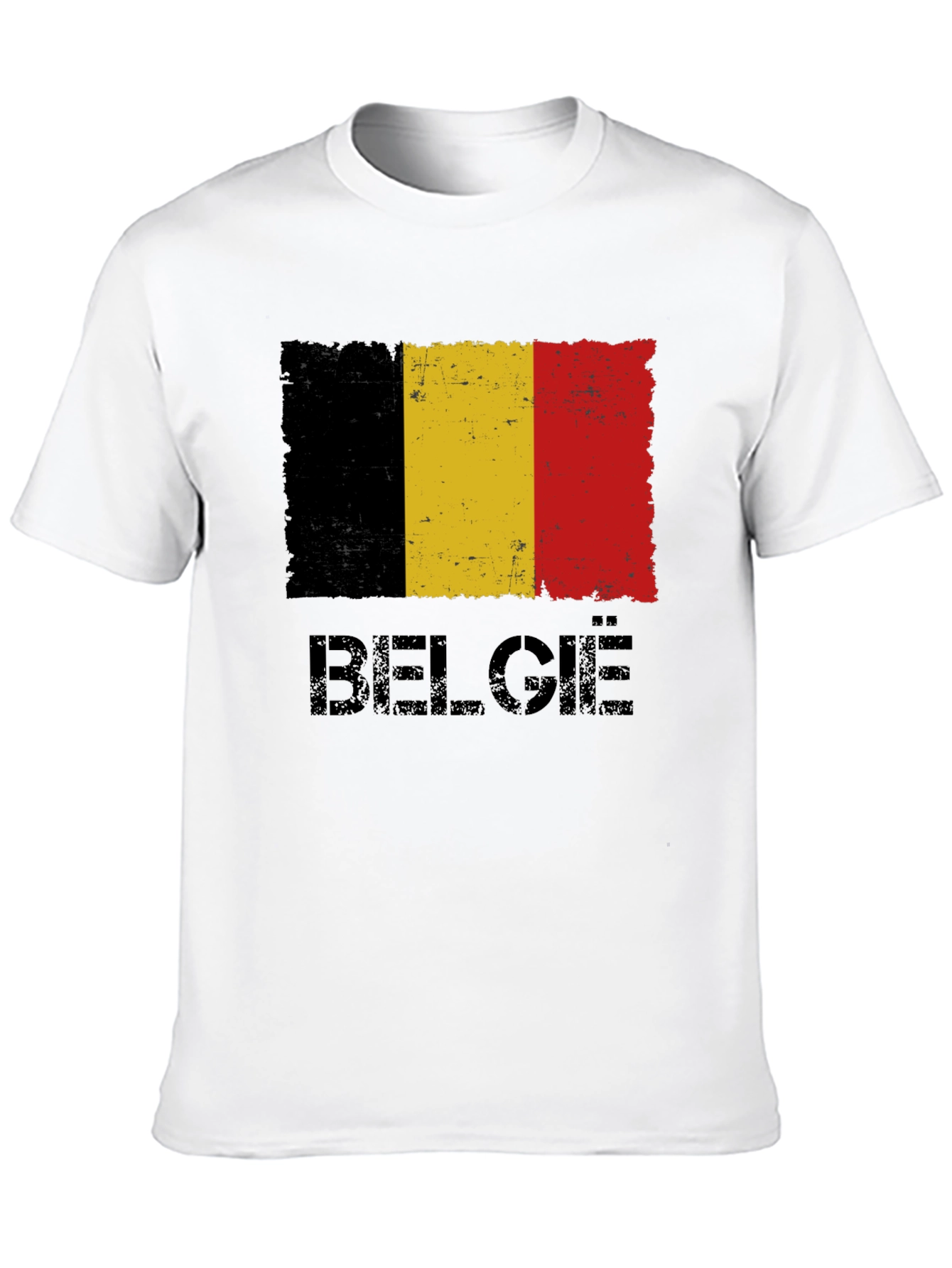 Belgium Flag Graphic Black T-Shirt