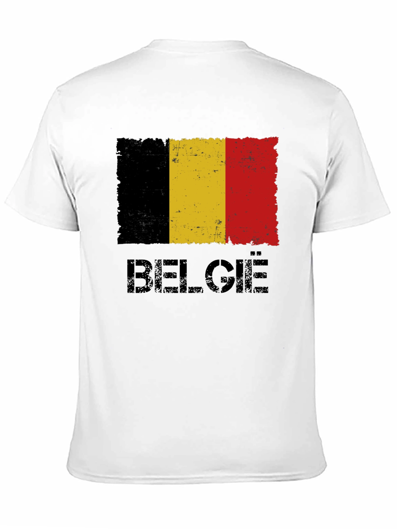 Belgium Flag Graphic Black T-Shirt