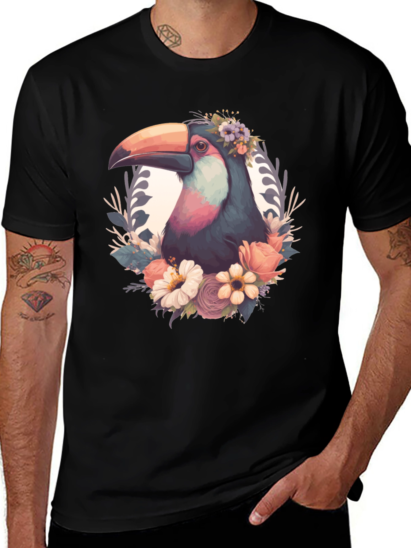 Floral Toucan Graphic Tee