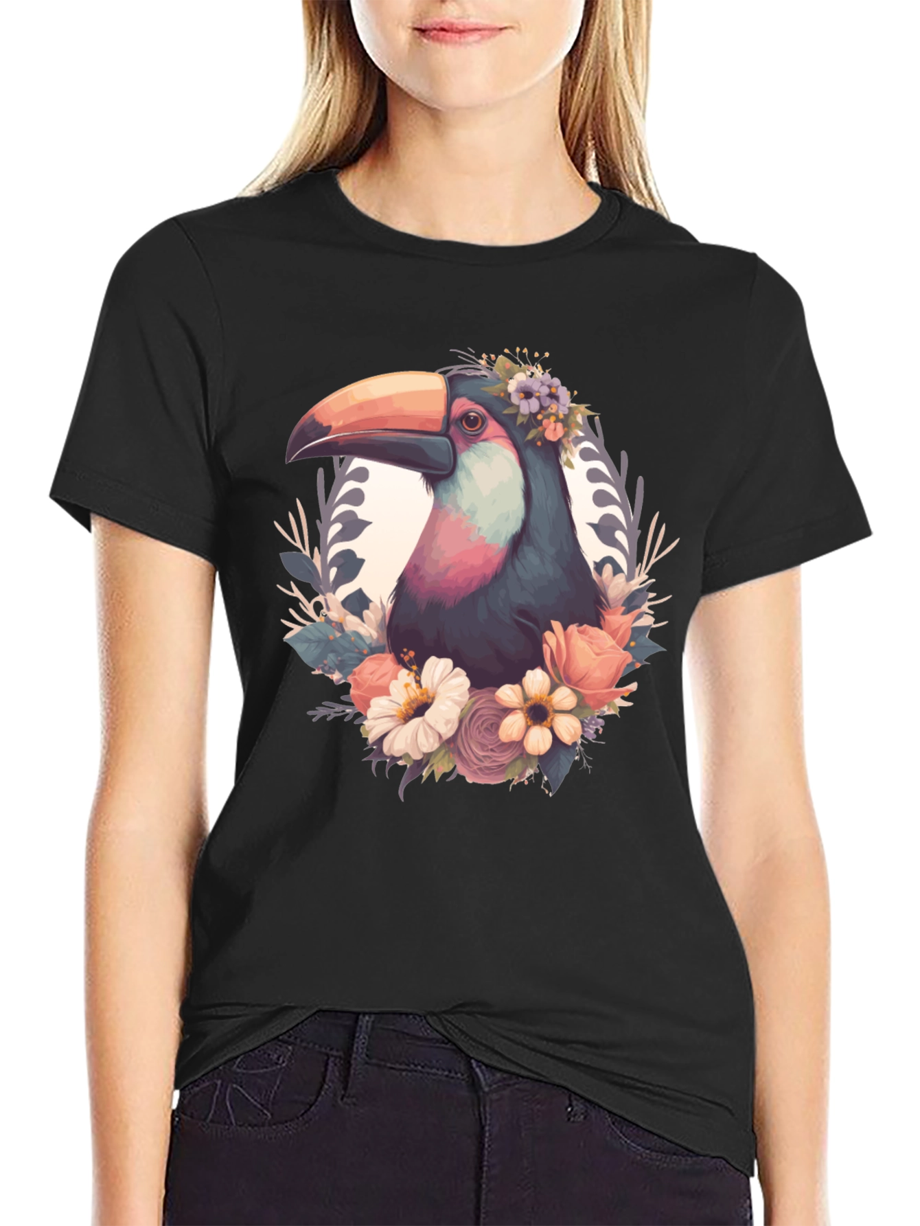 Floral Toucan Graphic Tee
