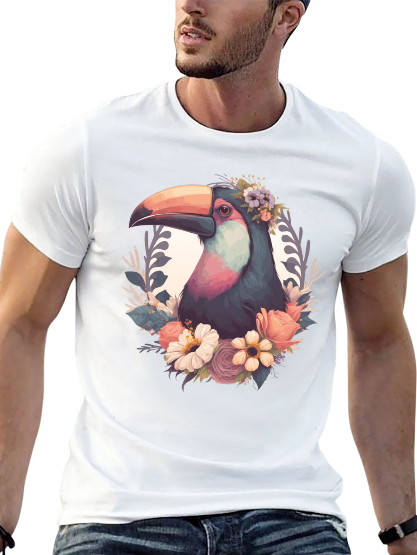 Floral Toucan Graphic Tee