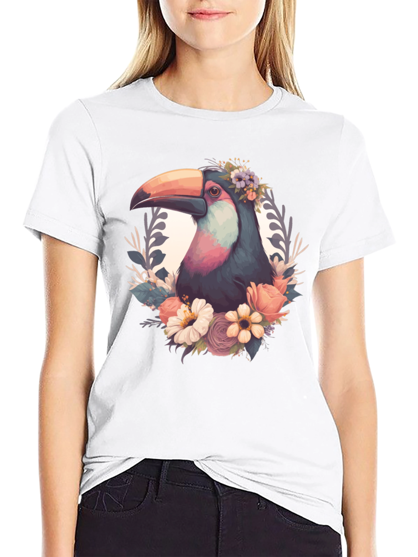 Floral Toucan Graphic Tee