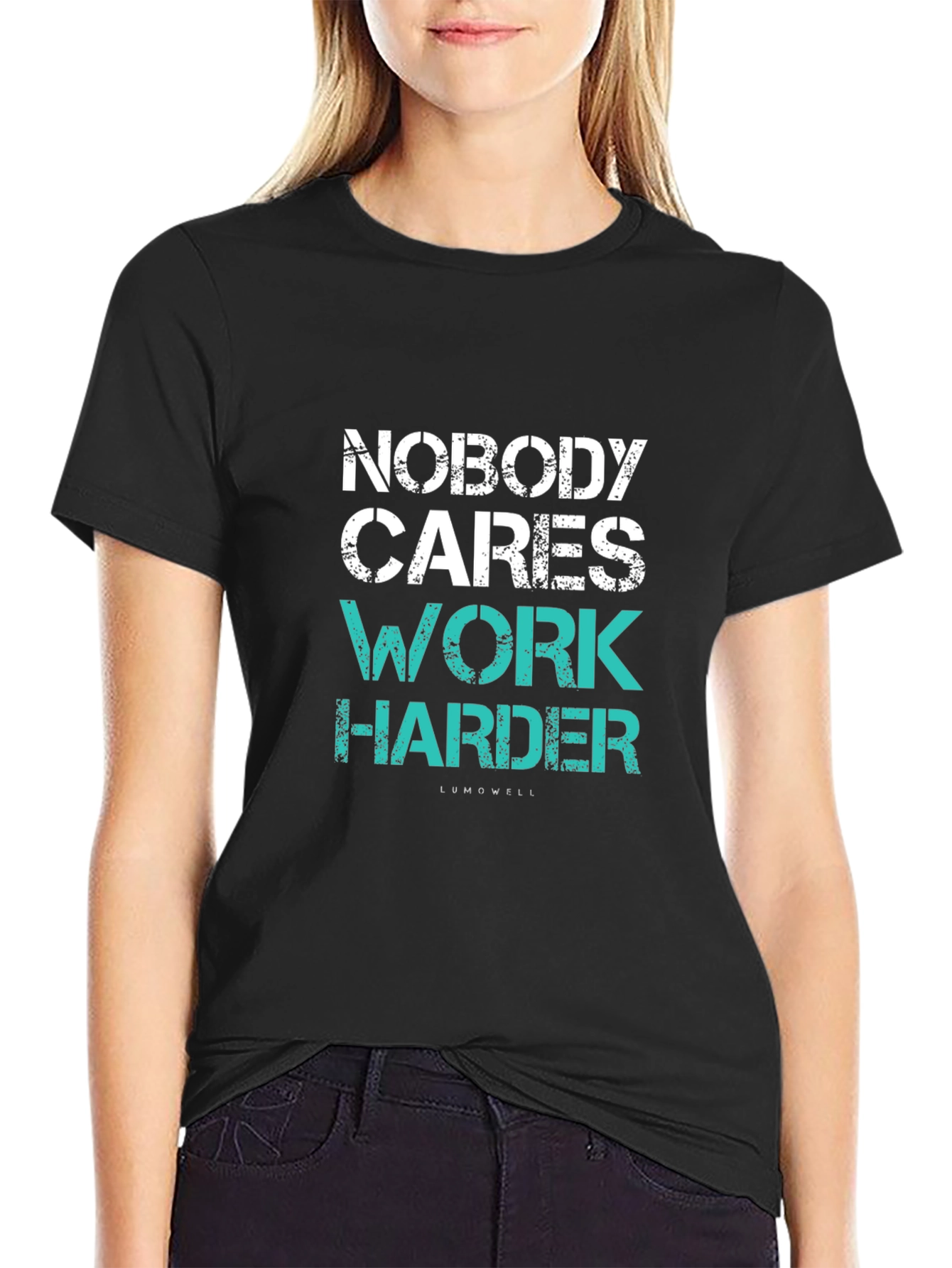 Nobody Cares Work Harder Black T-Shirt