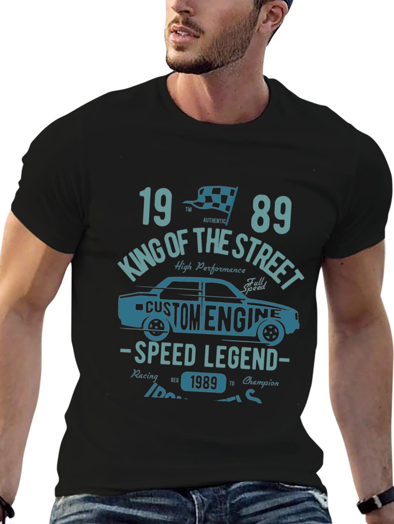 King of the Street 1989 Car Graphic T-Shirt