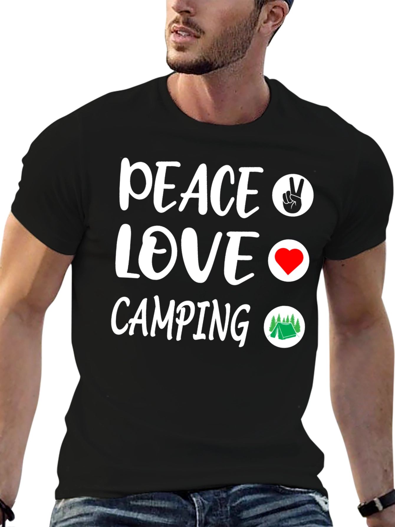 Peace Love Camping Graphic T-Shirt