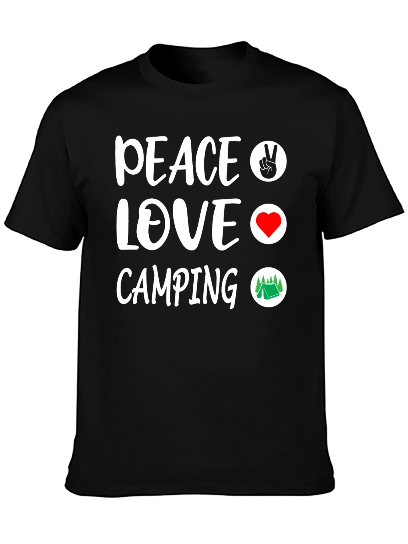 Peace Love Camping Graphic T-Shirt