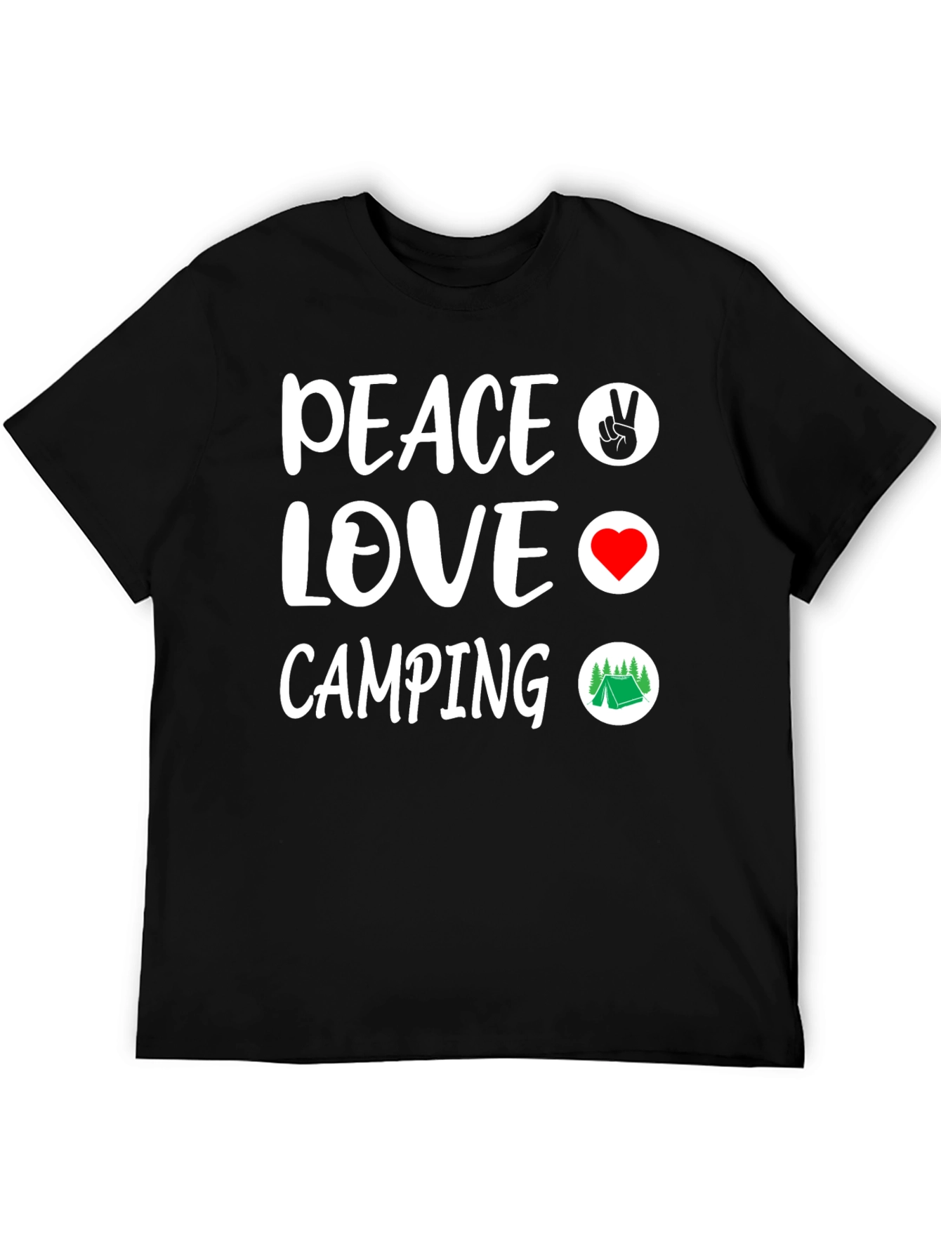 Peace Love Camping Graphic T-Shirt