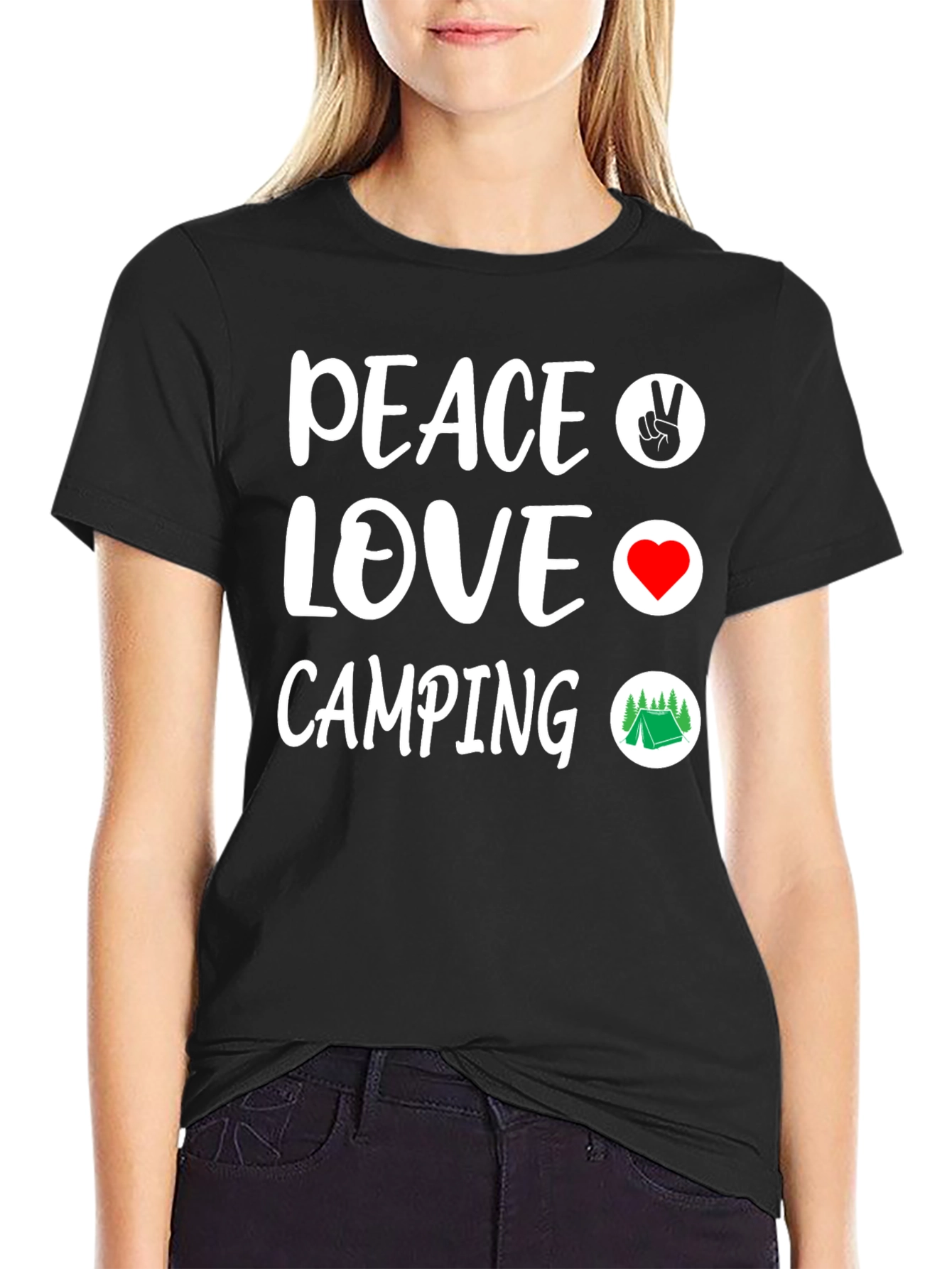Peace Love Camping Graphic T-Shirt
