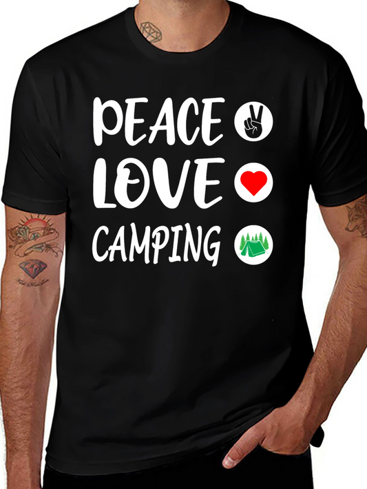 Peace Love Camping Graphic T-Shirt