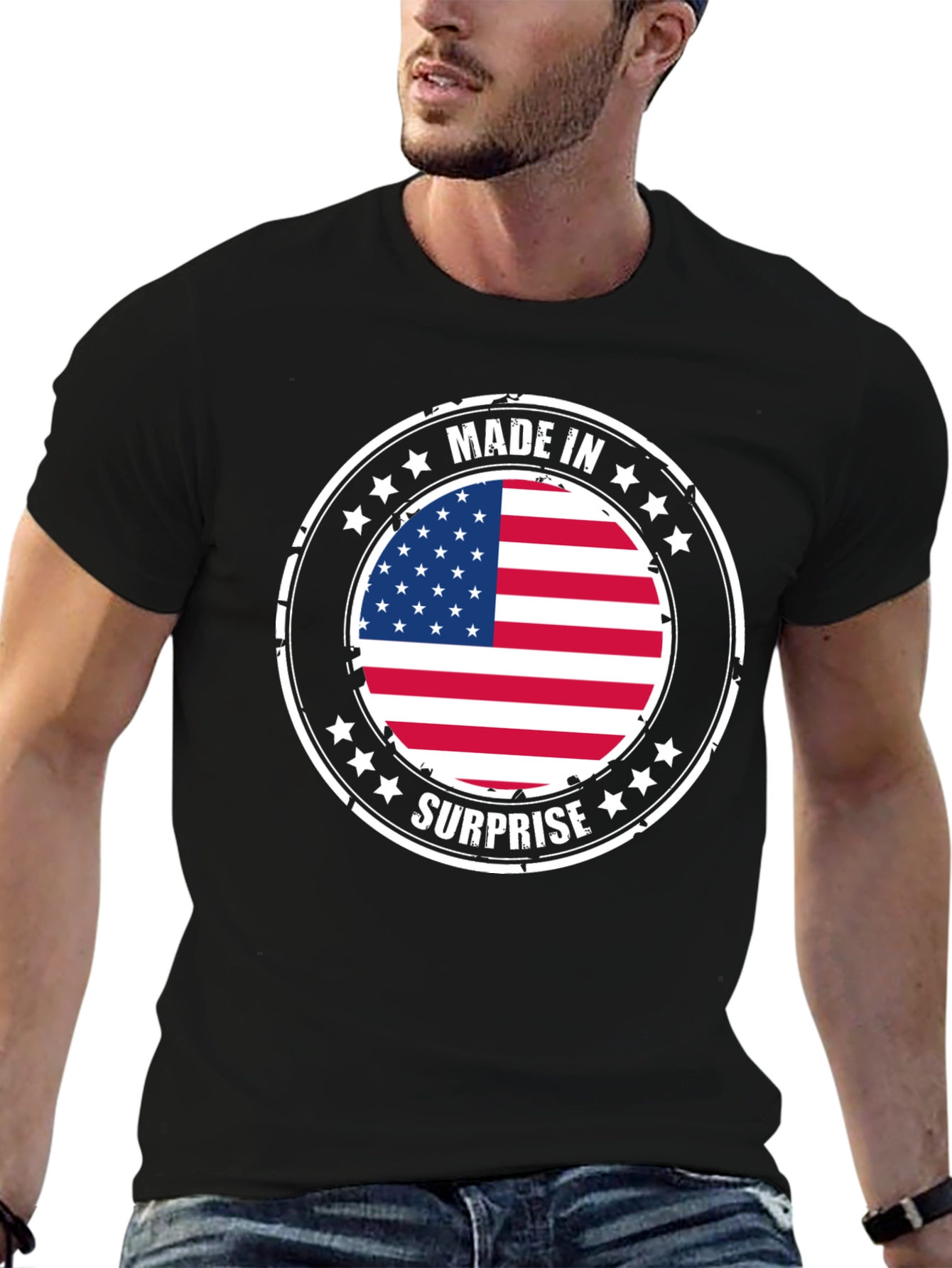 Made in Surprise American Flag T-Shirt
