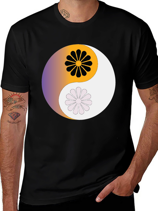 Yin Yang Floral T-Shirt - Harmony & Style