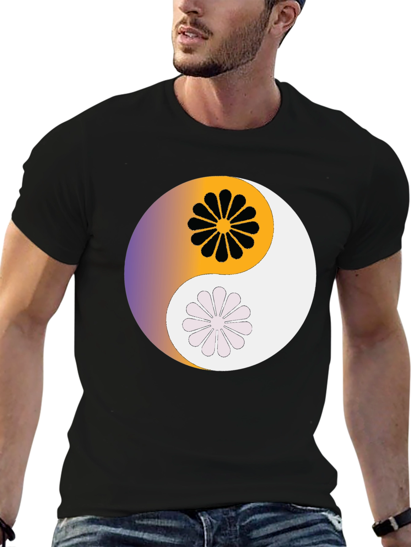 Yin Yang Floral T-Shirt - Harmony & Style