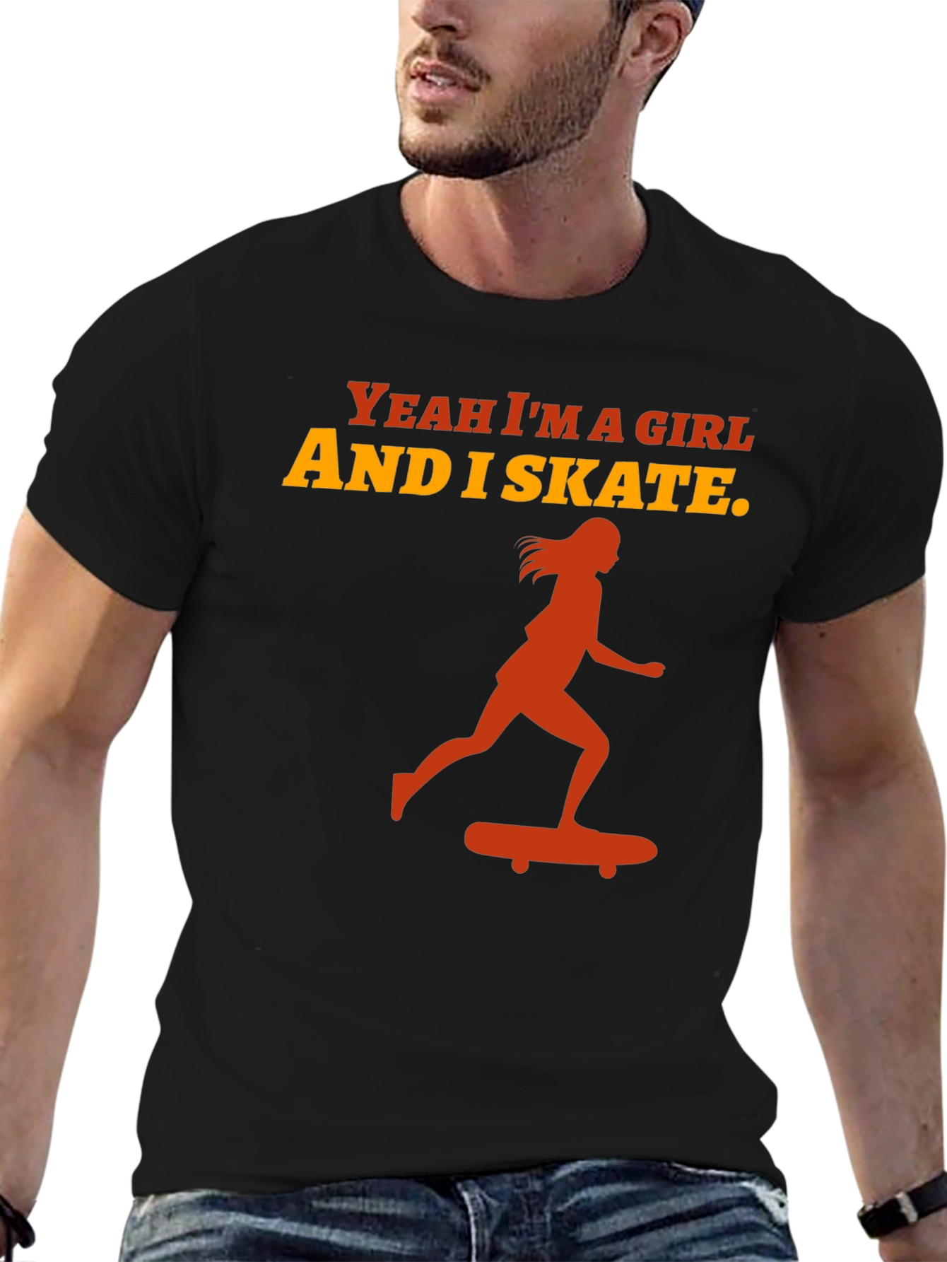 Yeah Im a Girl and I Skate T-Shirt