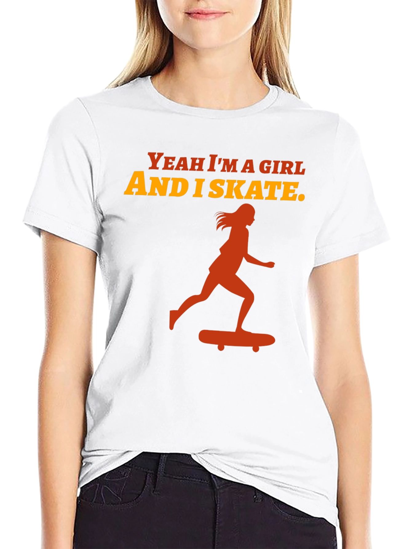 Yeah Im a Girl and I Skate T-Shirt
