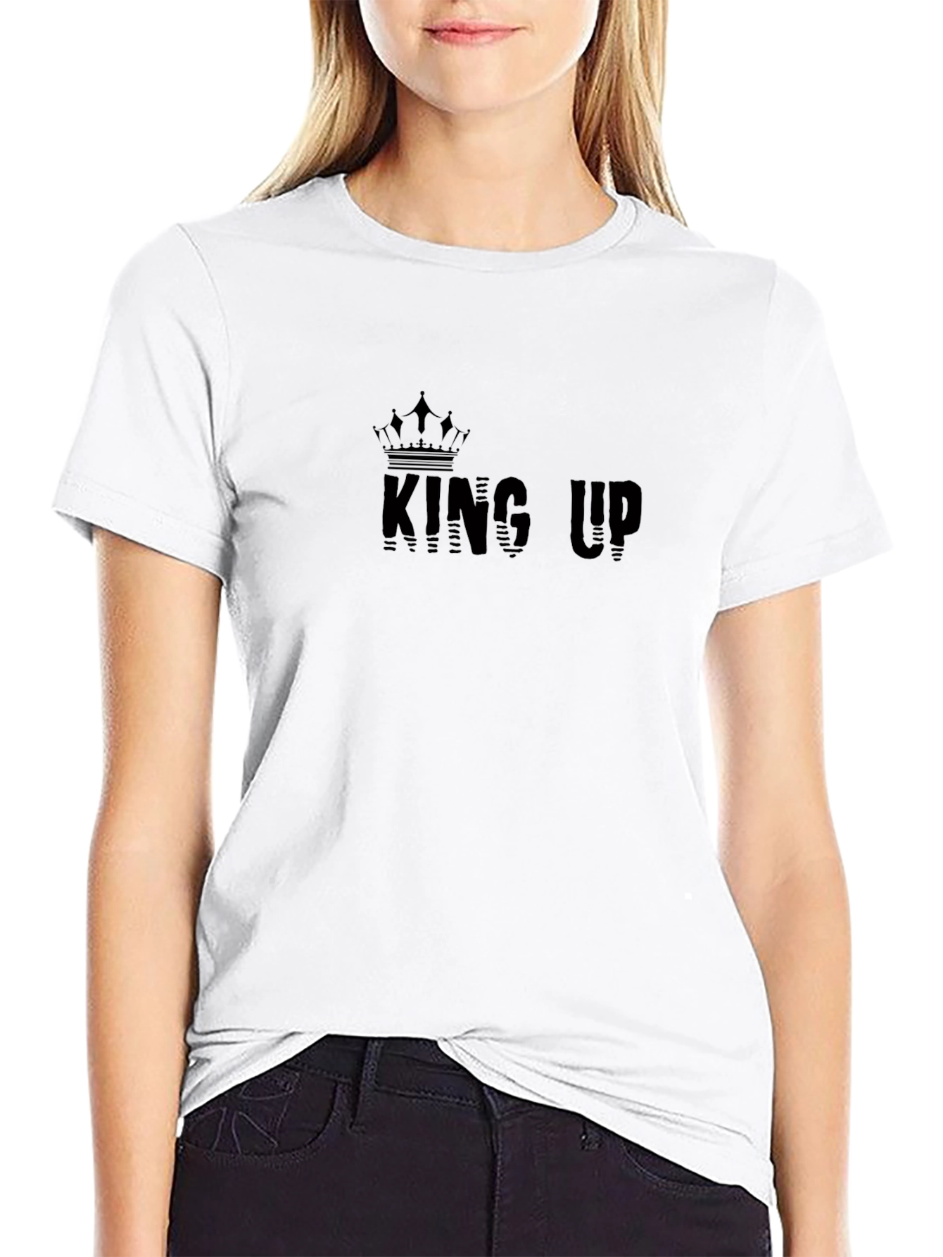 King Up Black Graphic Tee - Stylish Mens T-Shirt