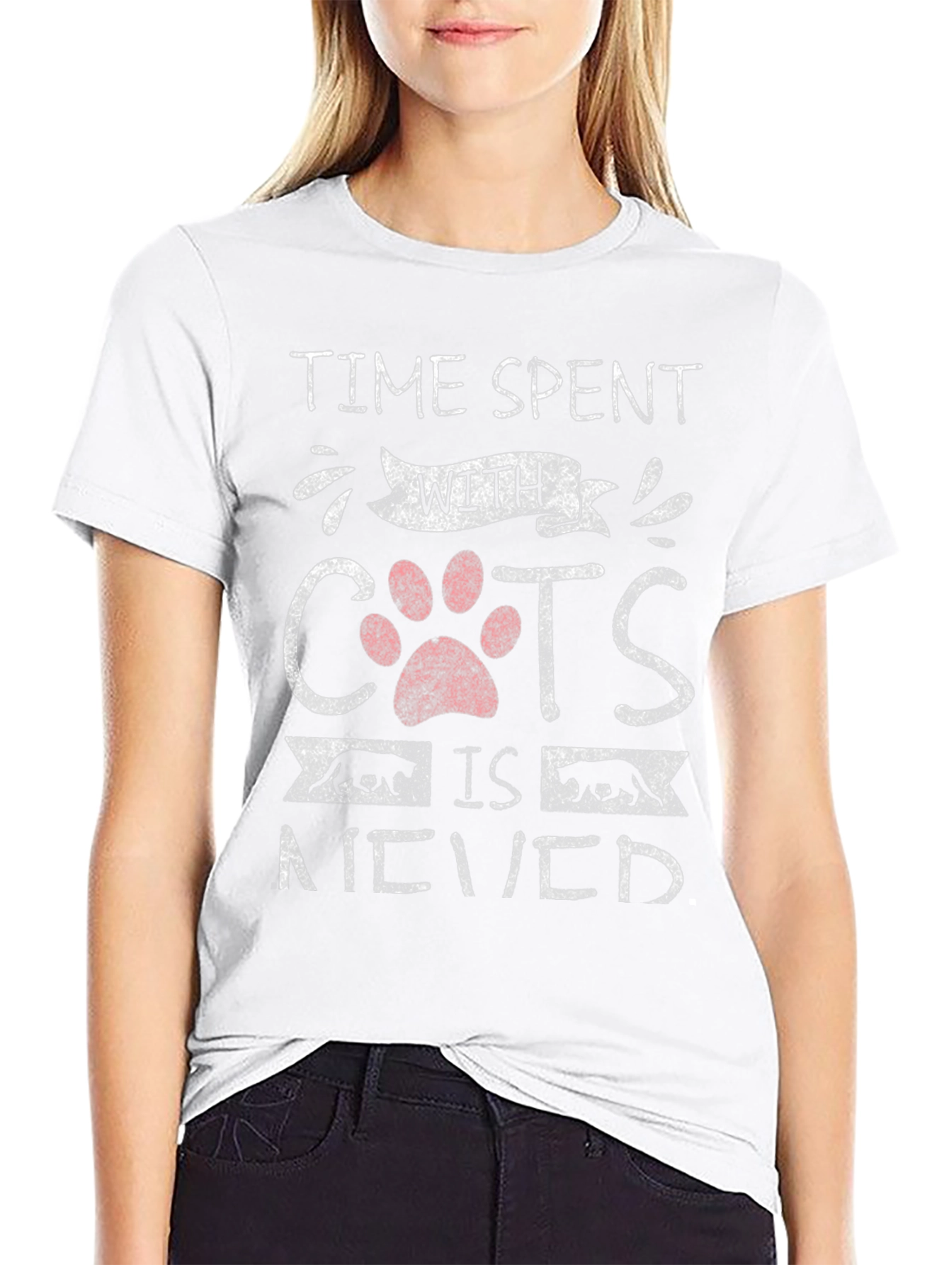 Time Spent with Cats T-Shirt - Cat Lover Tee