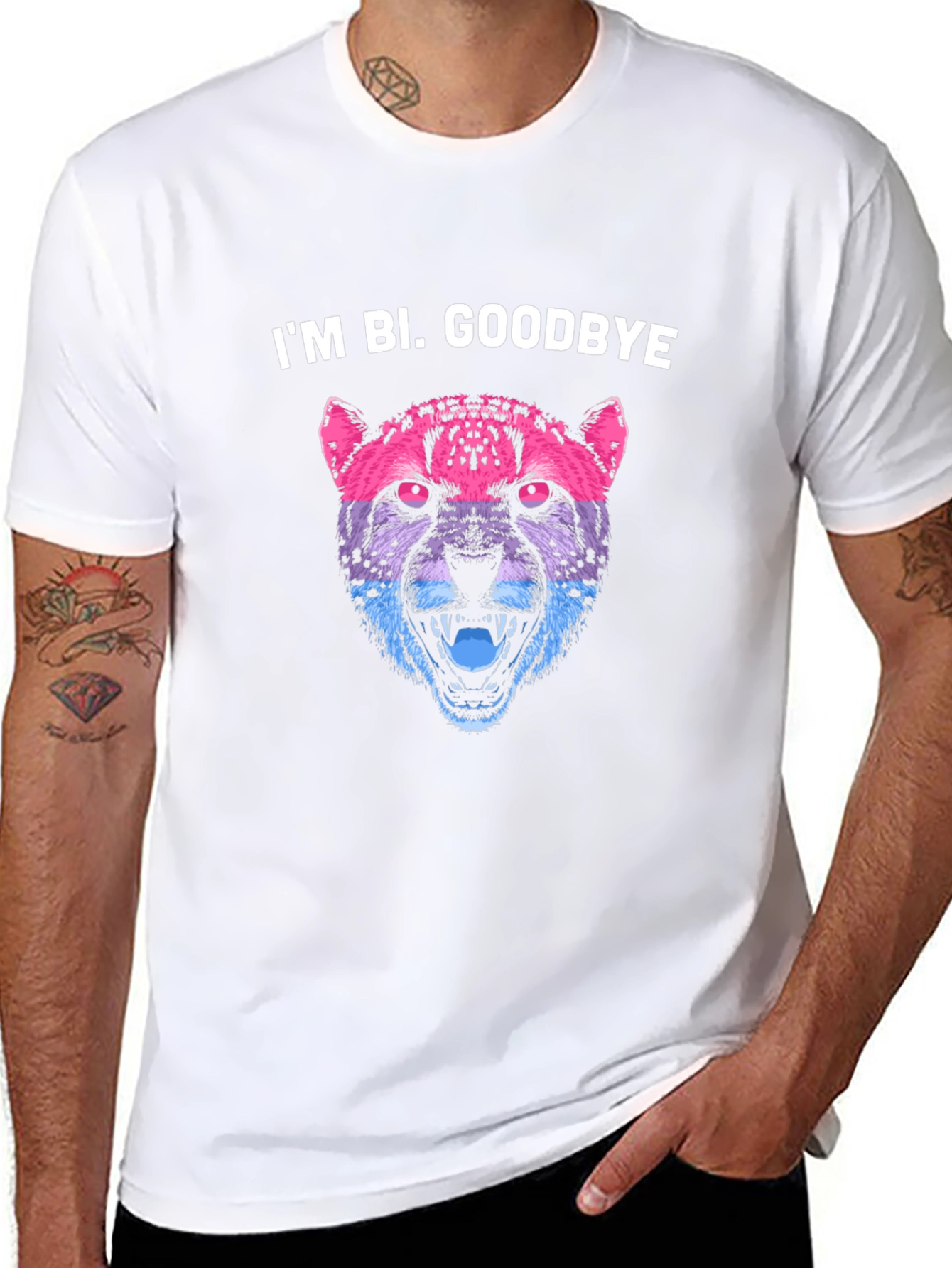 Im Bi. Goodbye - Bi Pride Cheetah T-Shirt