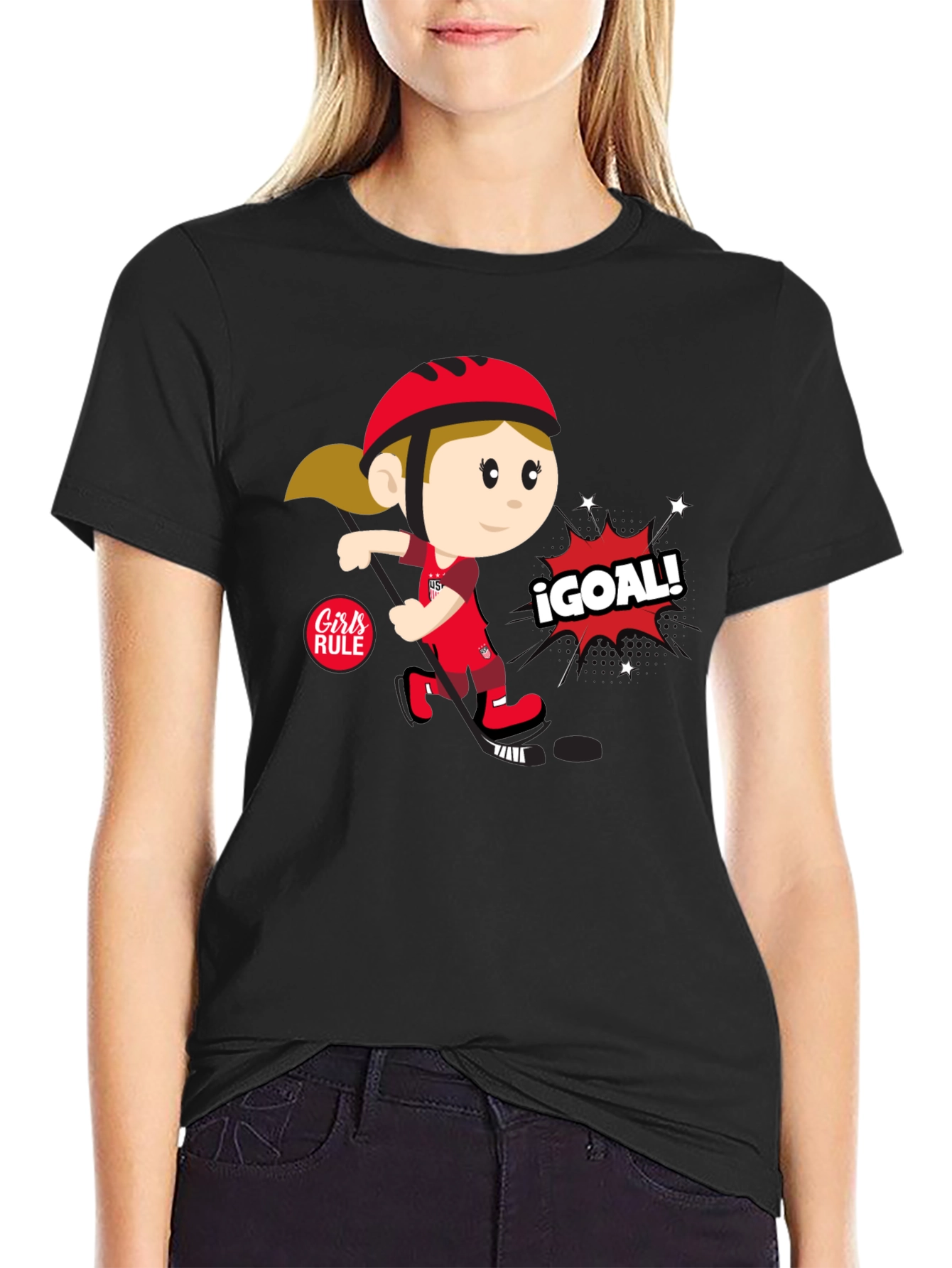Girls Rule Soccer T-Shirt - ¡Goal!