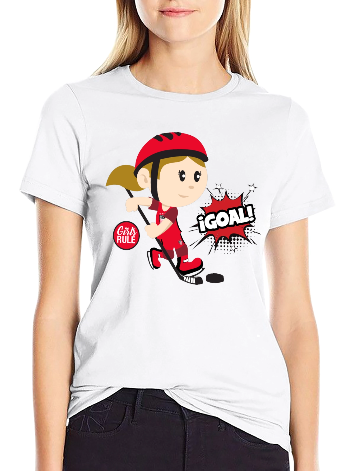 Girls Rule Soccer T-Shirt - ¡Goal!