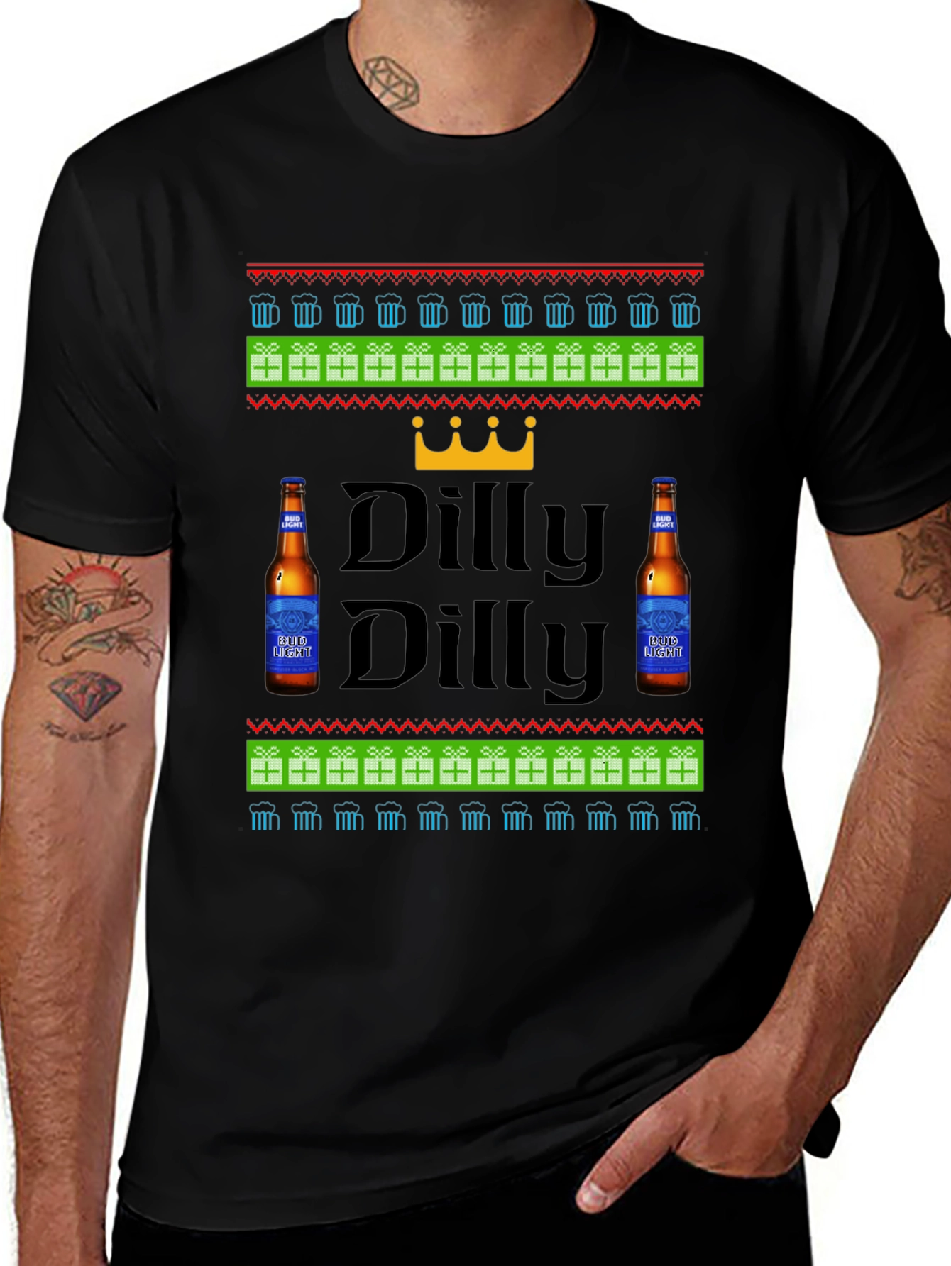 Dilly Dilly Beer Ugly Christmas T-Shirt
