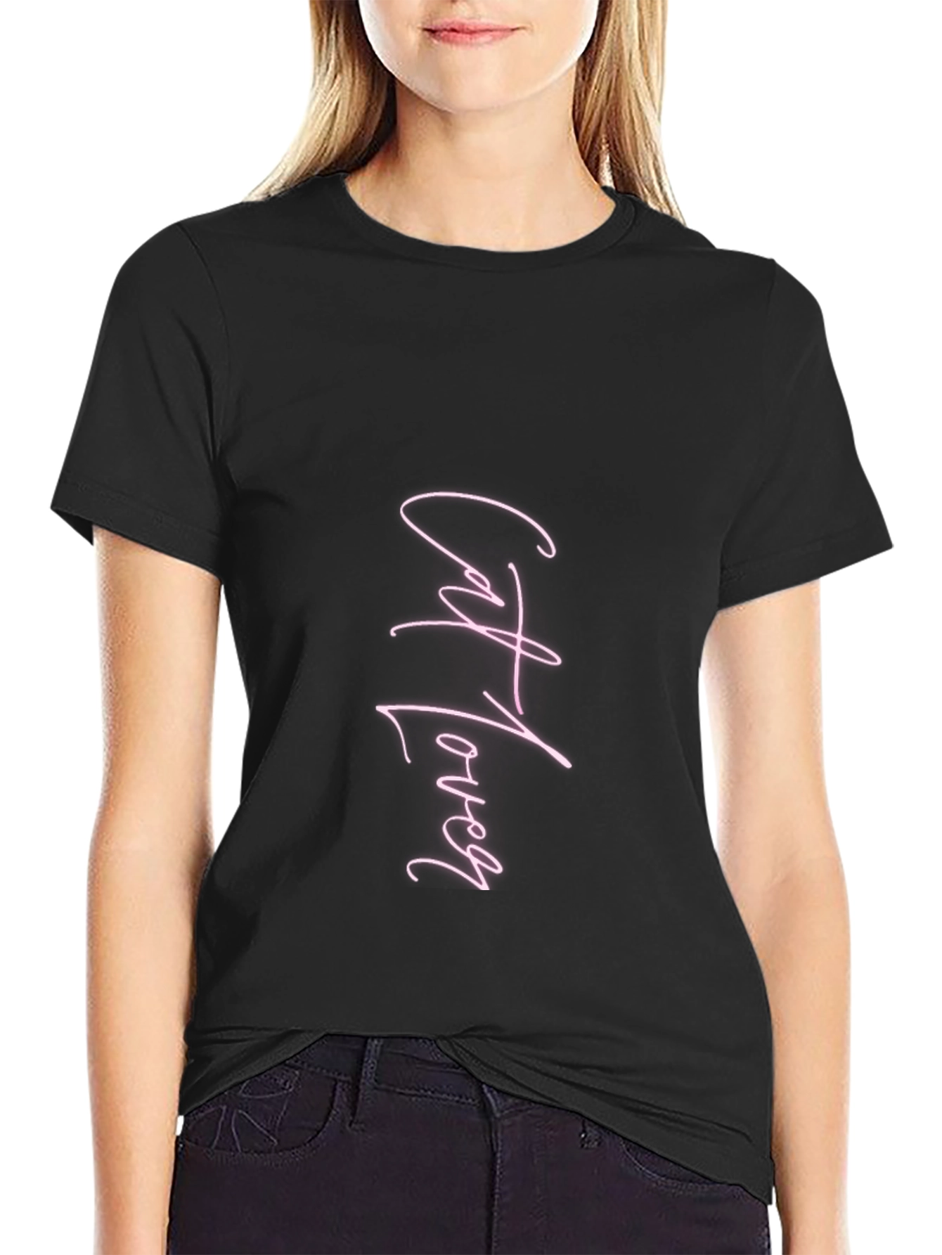 Cat Lover Black T-Shirt