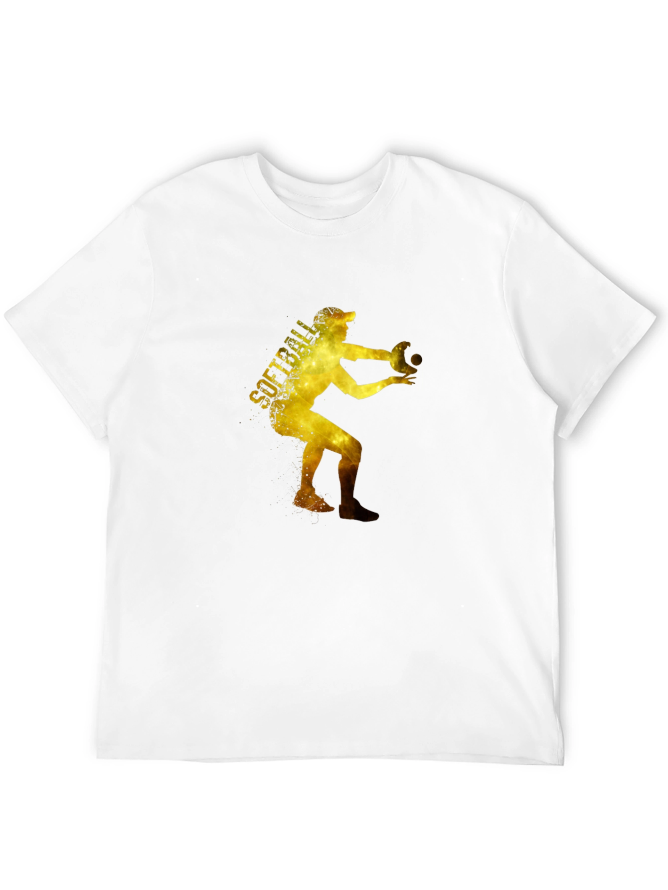 Softball Player Graphic T-Shirt - Black