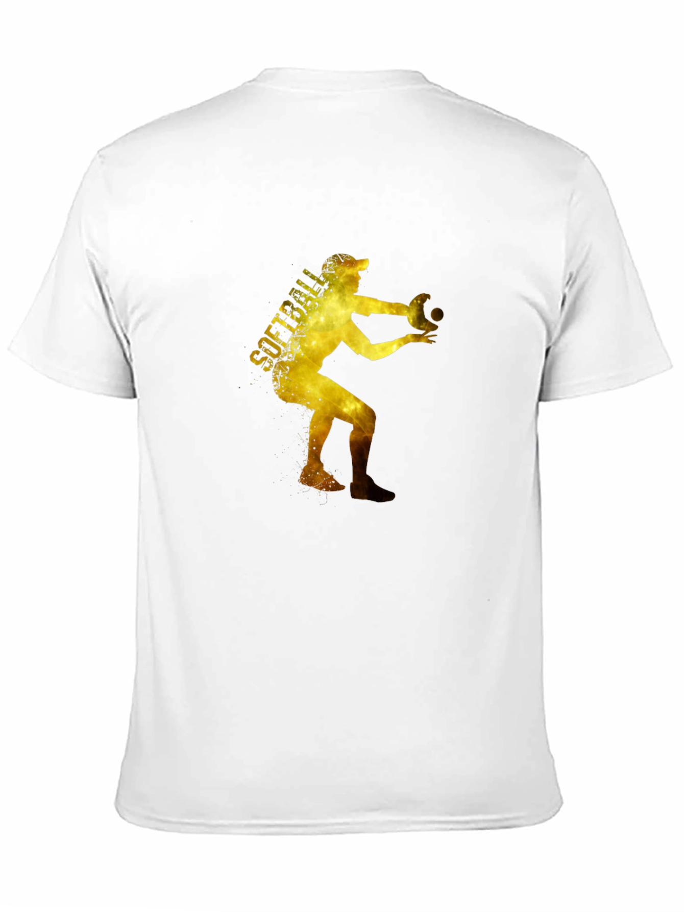 Softball Player Graphic T-Shirt - Black