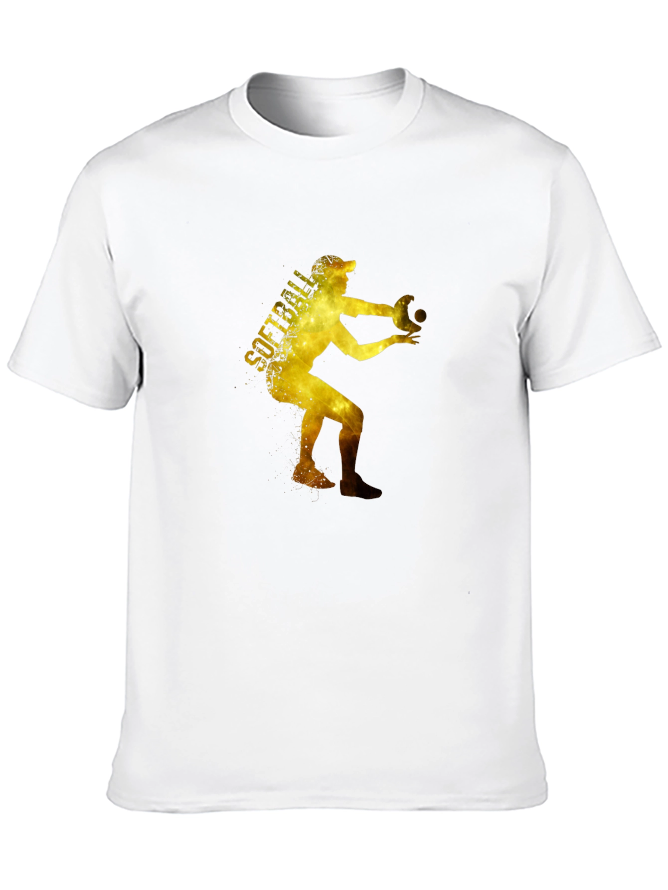 Softball Player Graphic T-Shirt - Black
