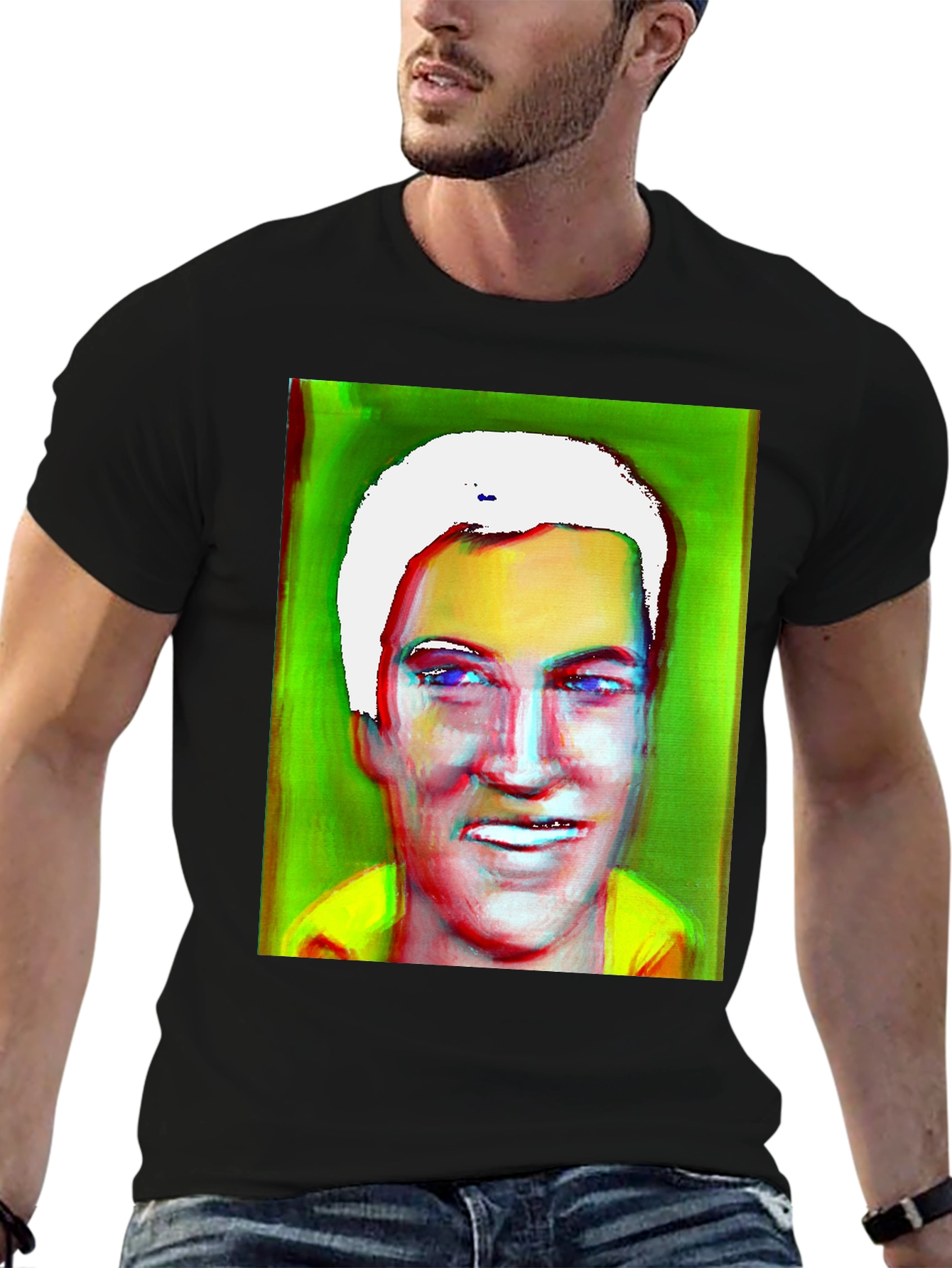 Abstract Portrait T-Shirt: Bold Artistic Tee