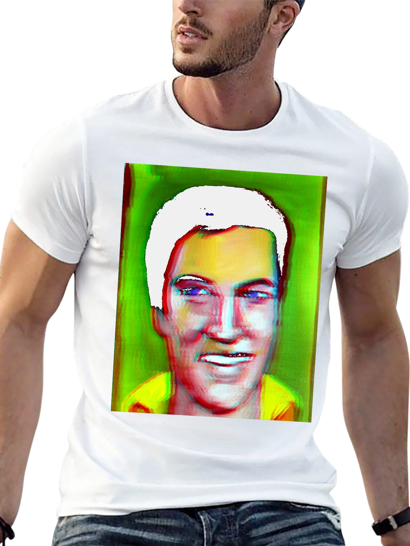 Abstract Portrait T-Shirt: Bold Artistic Tee