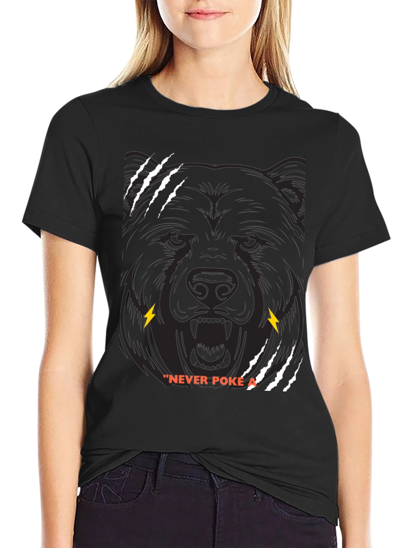 Bear Claw Graphic T-Shirt - Never Poke the Bear