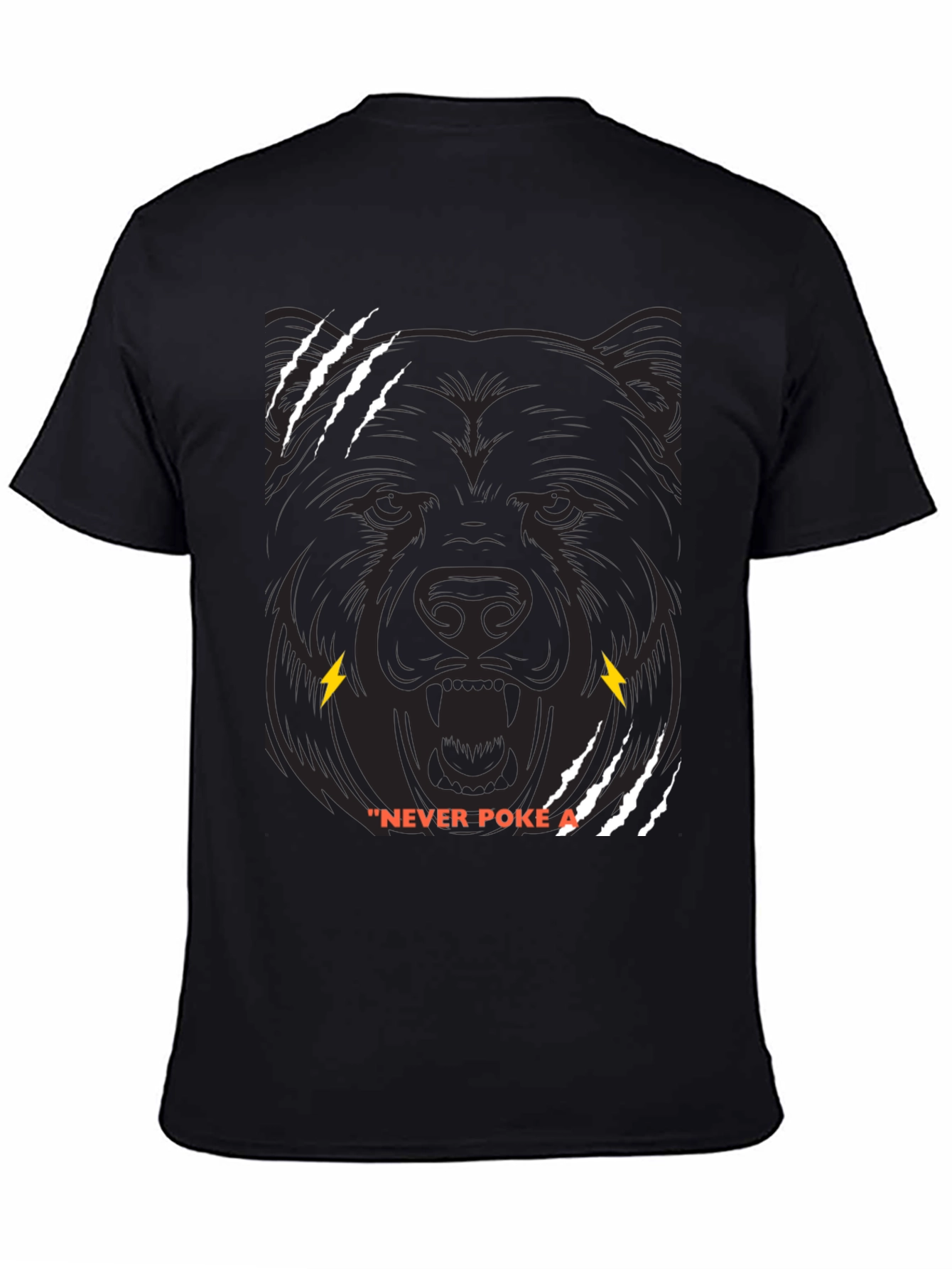 Bear Claw Graphic T-Shirt - Never Poke the Bear