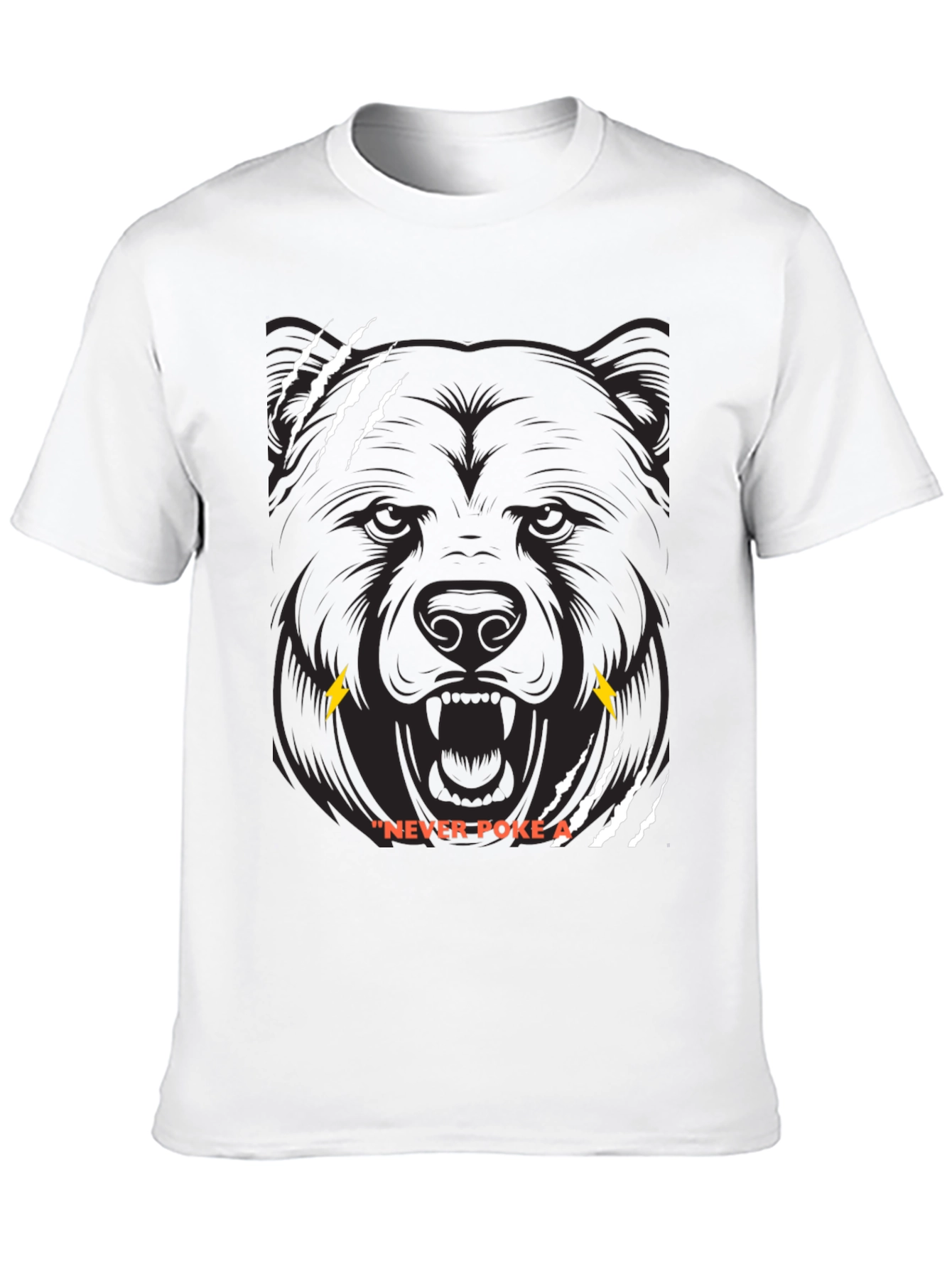 Bear Claw Graphic T-Shirt - Never Poke the Bear