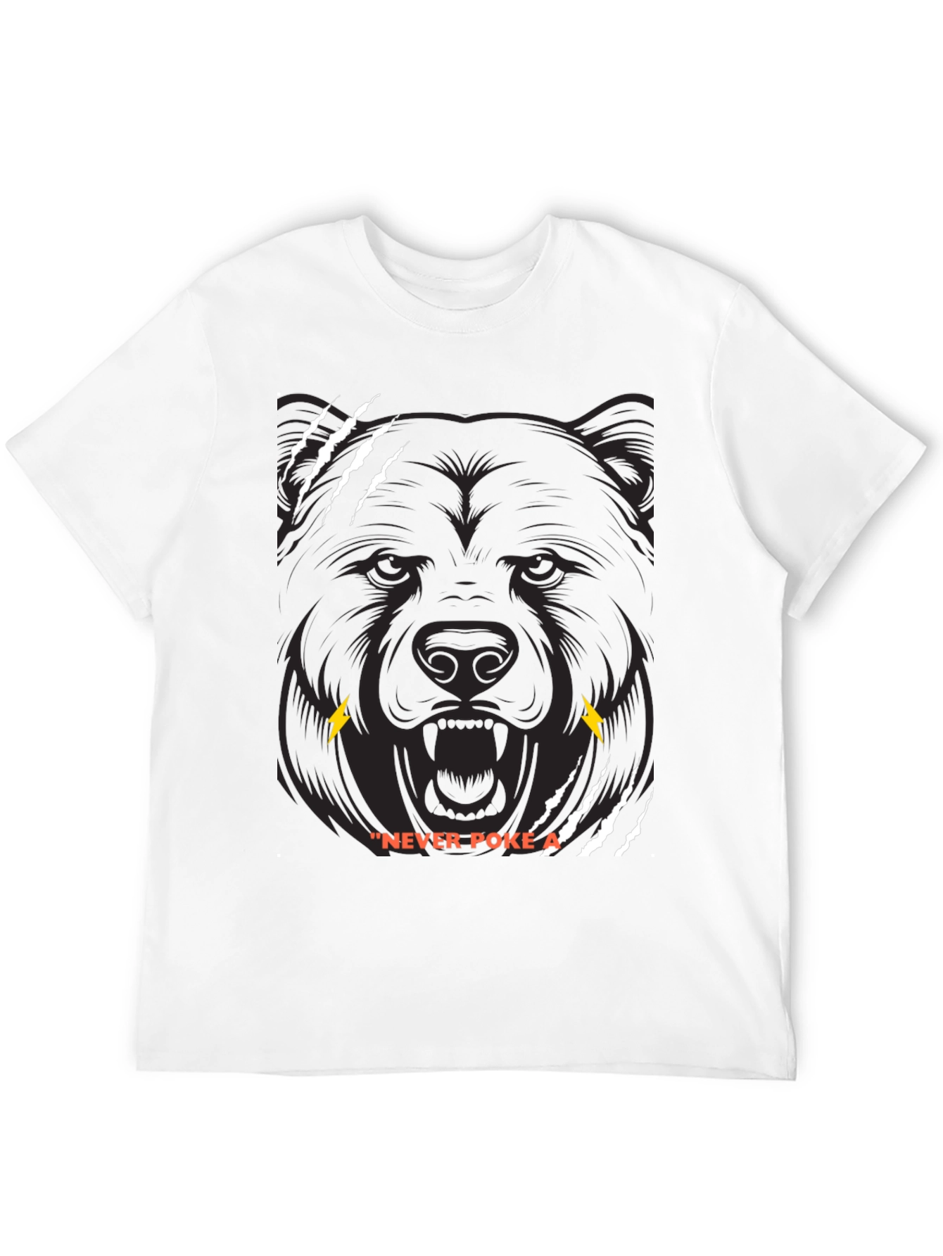 Bear Claw Graphic T-Shirt - Never Poke the Bear