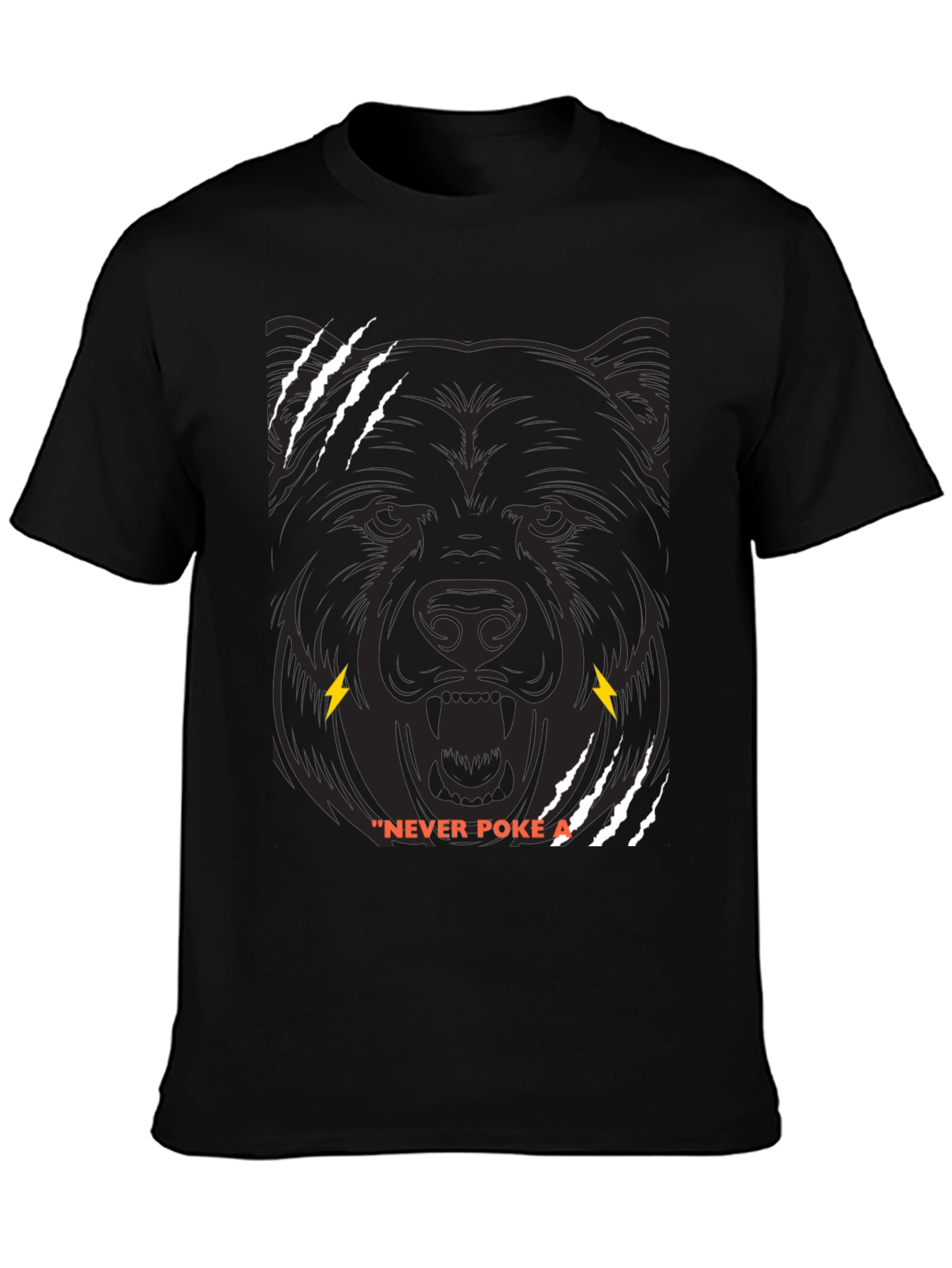 Bear Claw Graphic T-Shirt - Never Poke the Bear