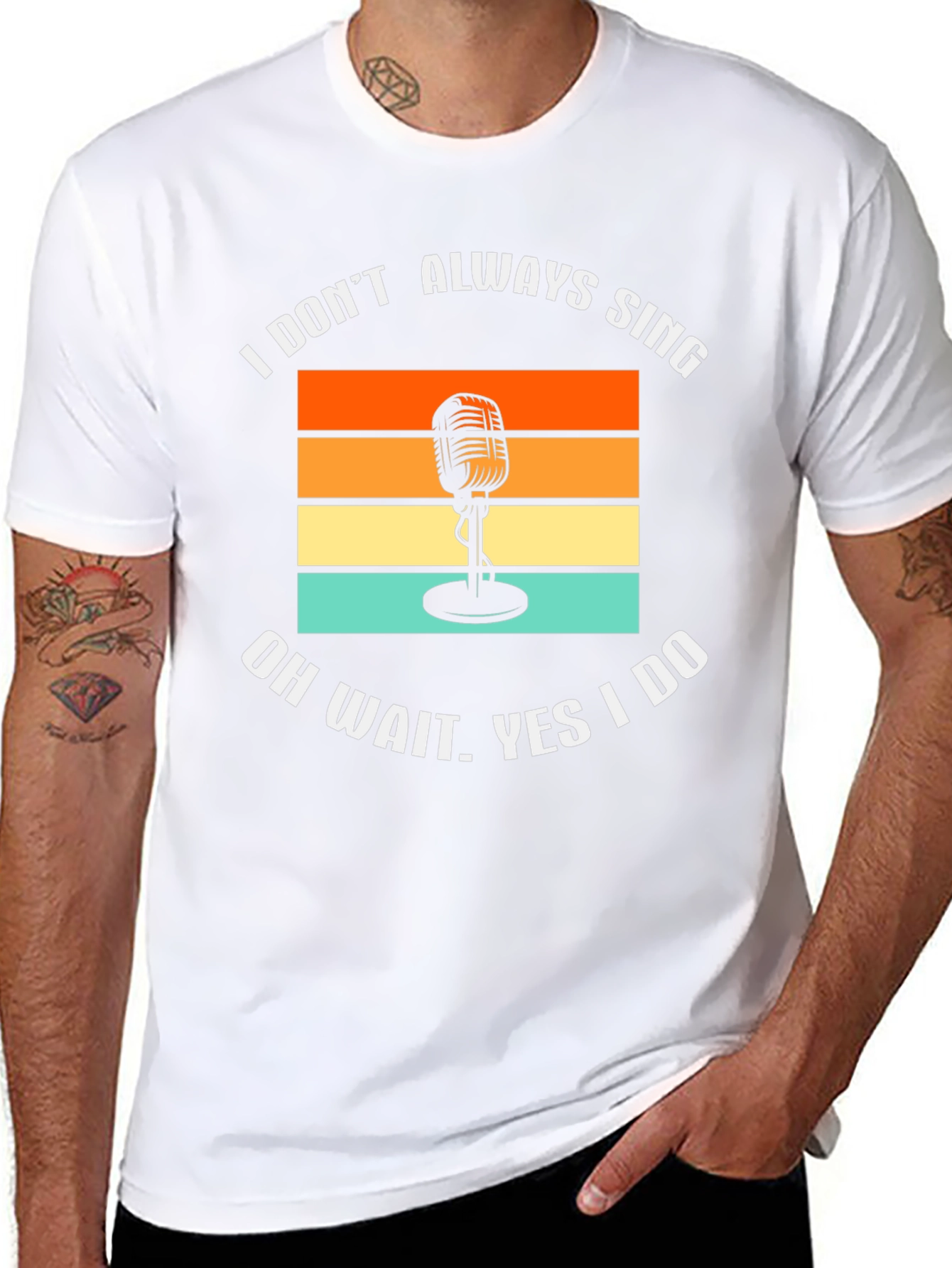 I Dont Always Sing T-Shirt Retro Microphone Tee