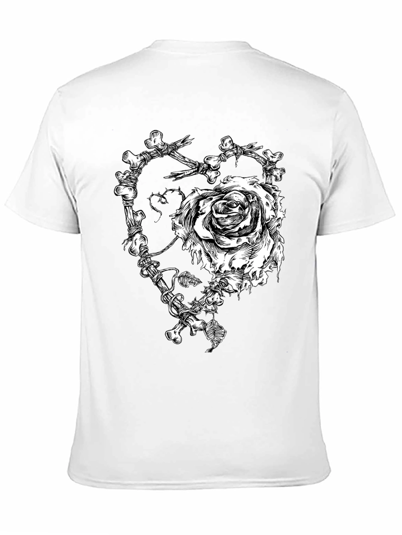 Bone & Rose Graphic T-Shirt - Black