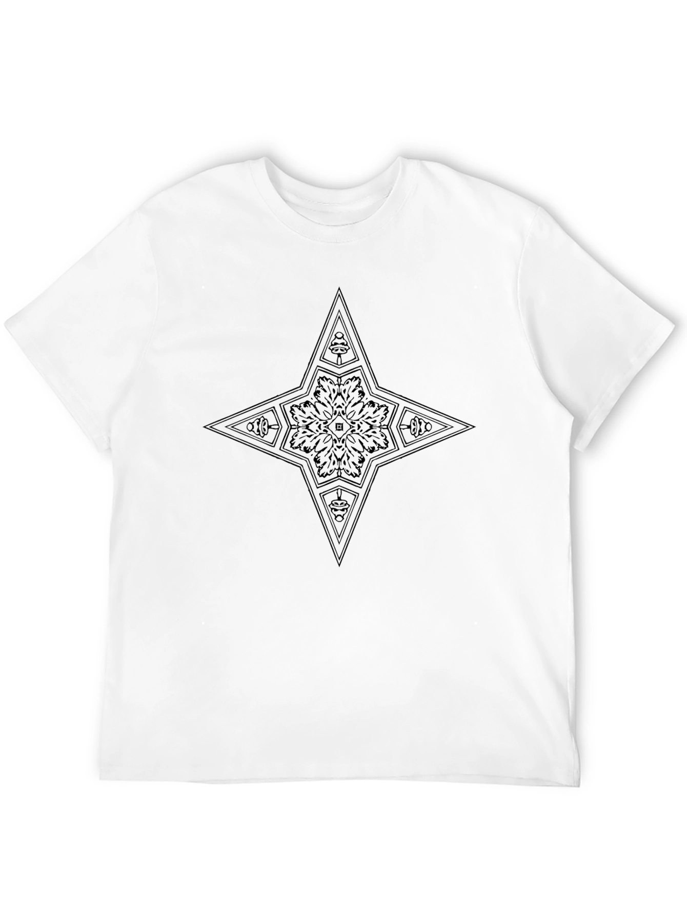 Modern Star Graphic Black T-Shirt