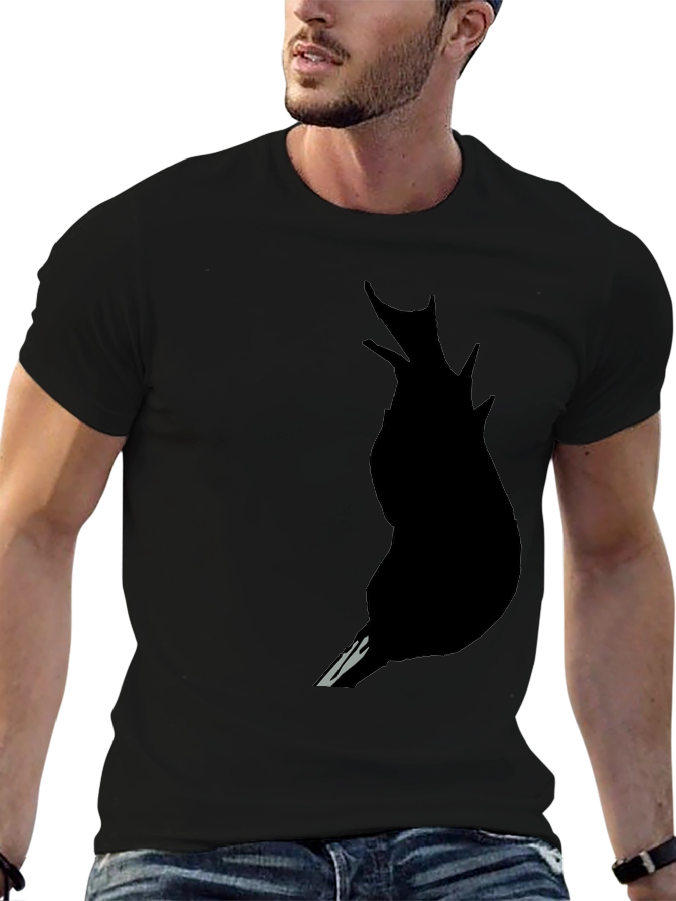 Raven Silhouette Black T-Shirt - Mens Graphic Tee