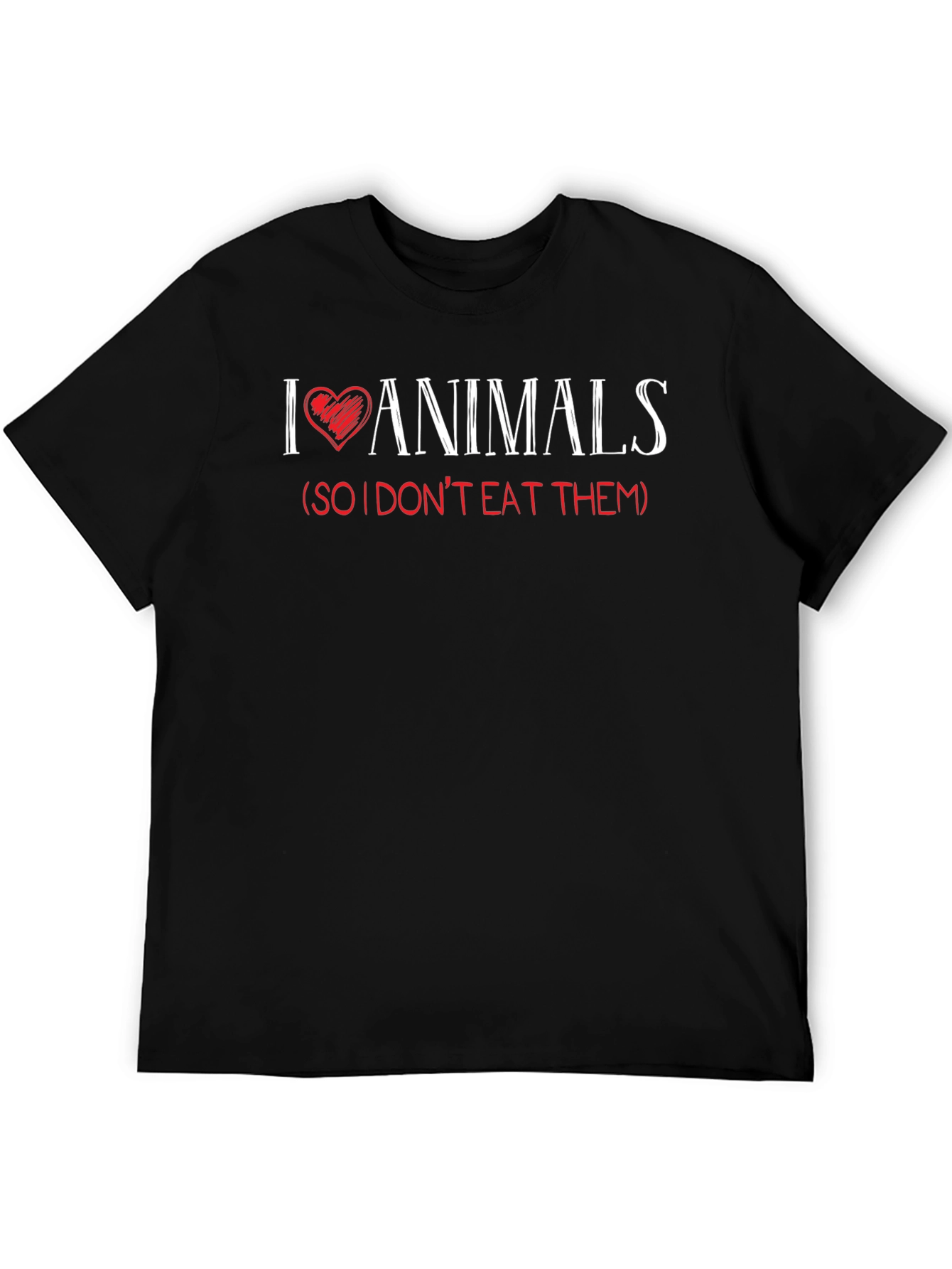 I Love Animals Graphic T-Shirt - Vegan Friendly