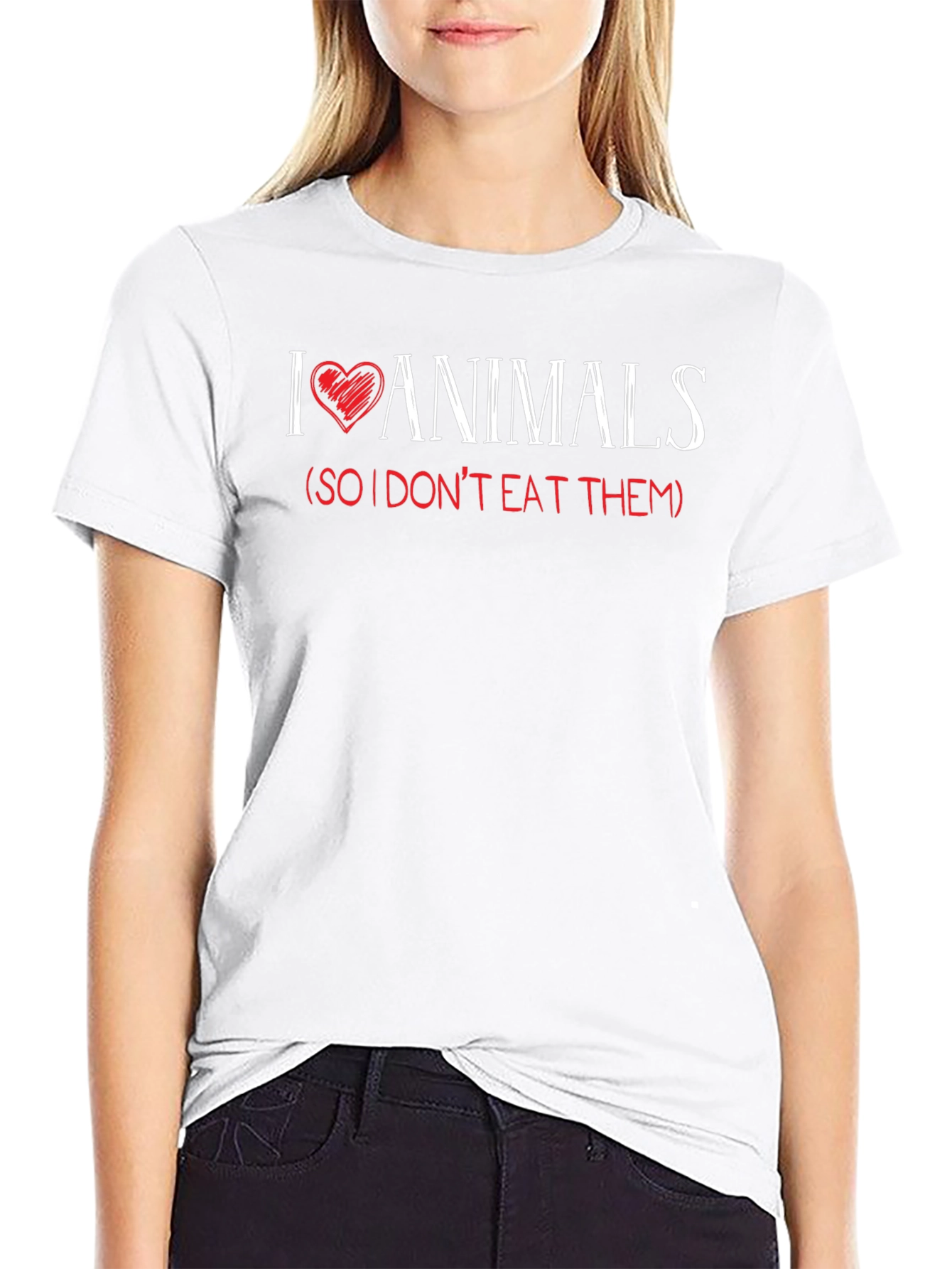 I Love Animals Graphic T-Shirt - Vegan Friendly