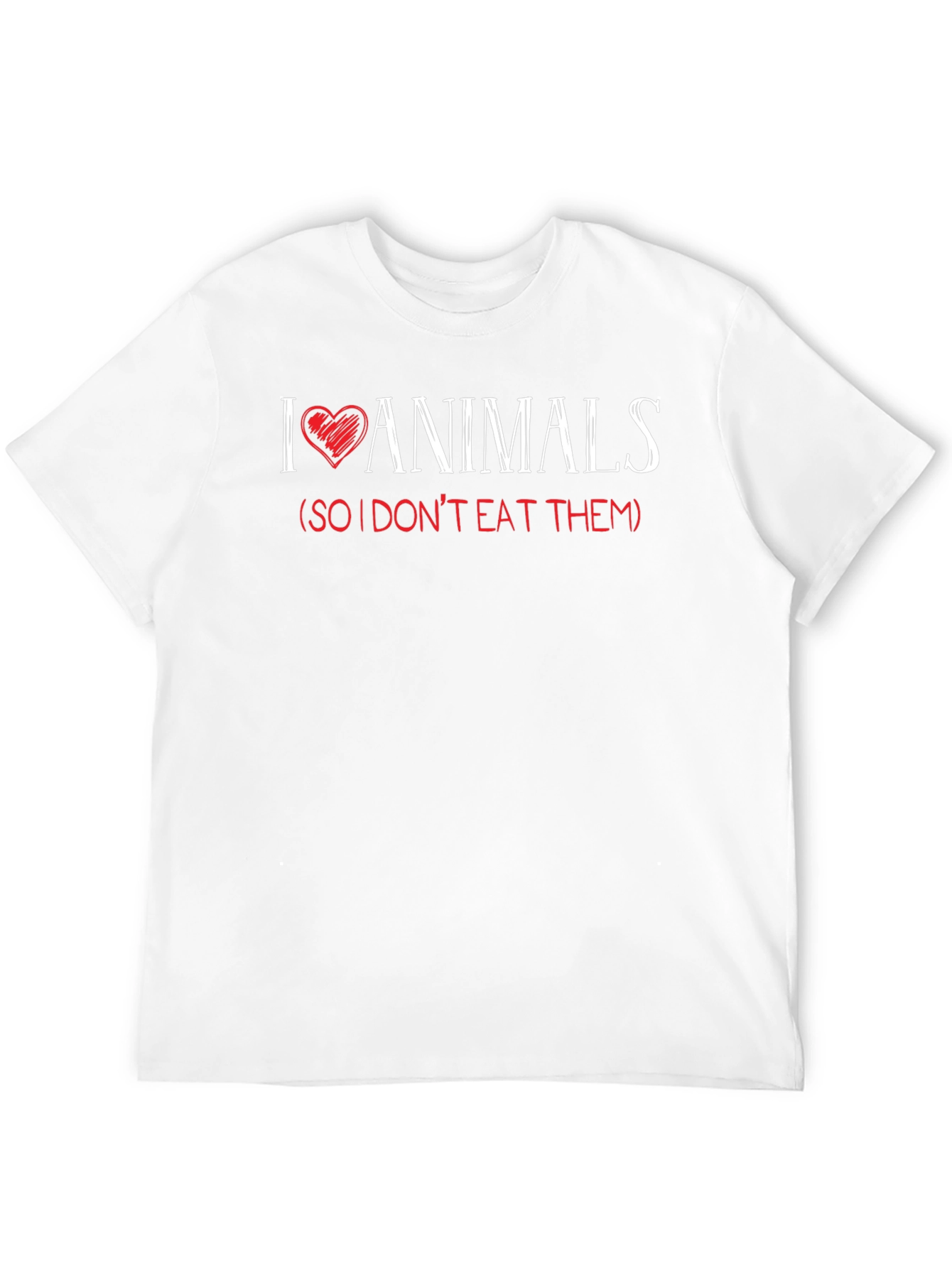I Love Animals Graphic T-Shirt - Vegan Friendly