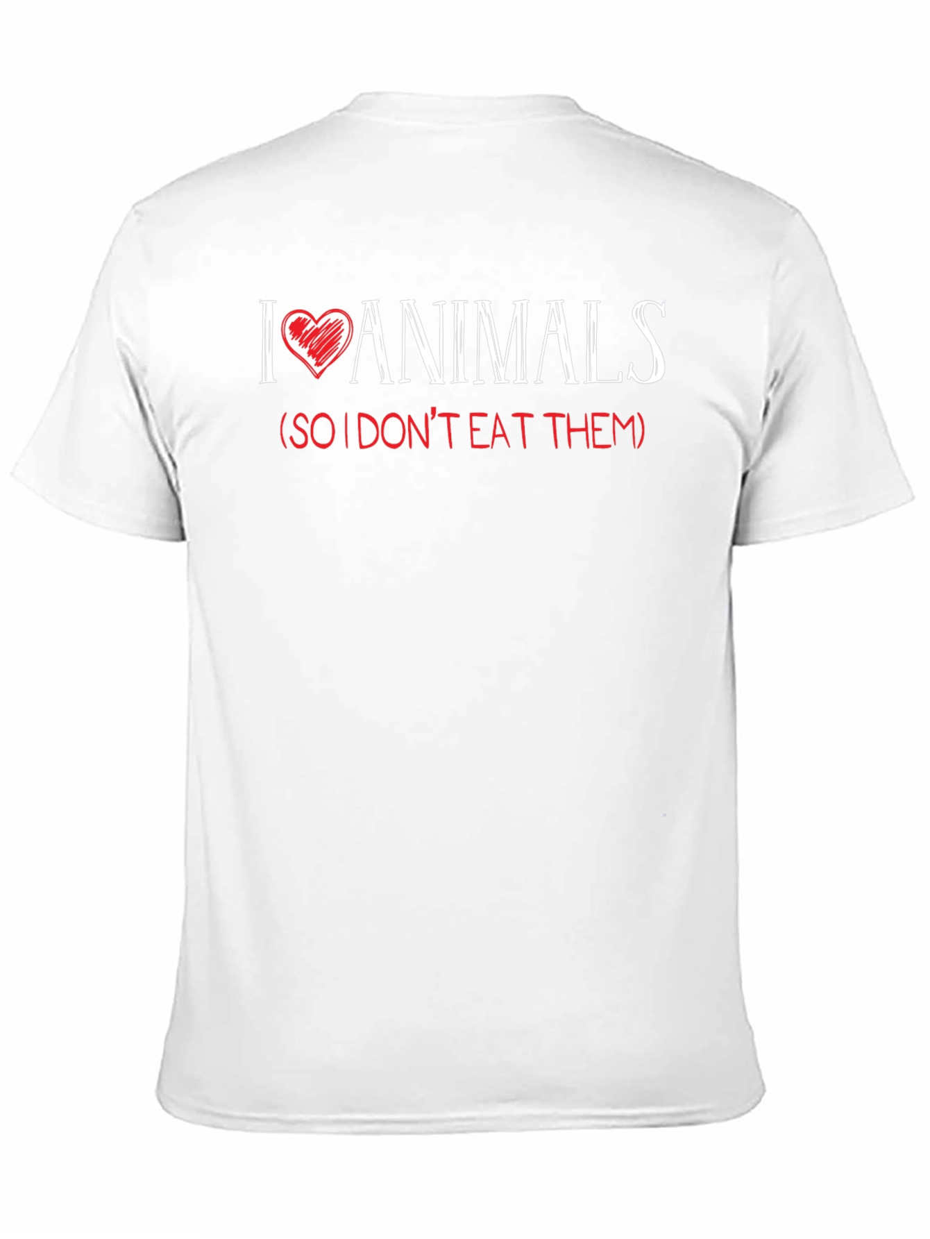 I Love Animals Graphic T-Shirt - Vegan Friendly