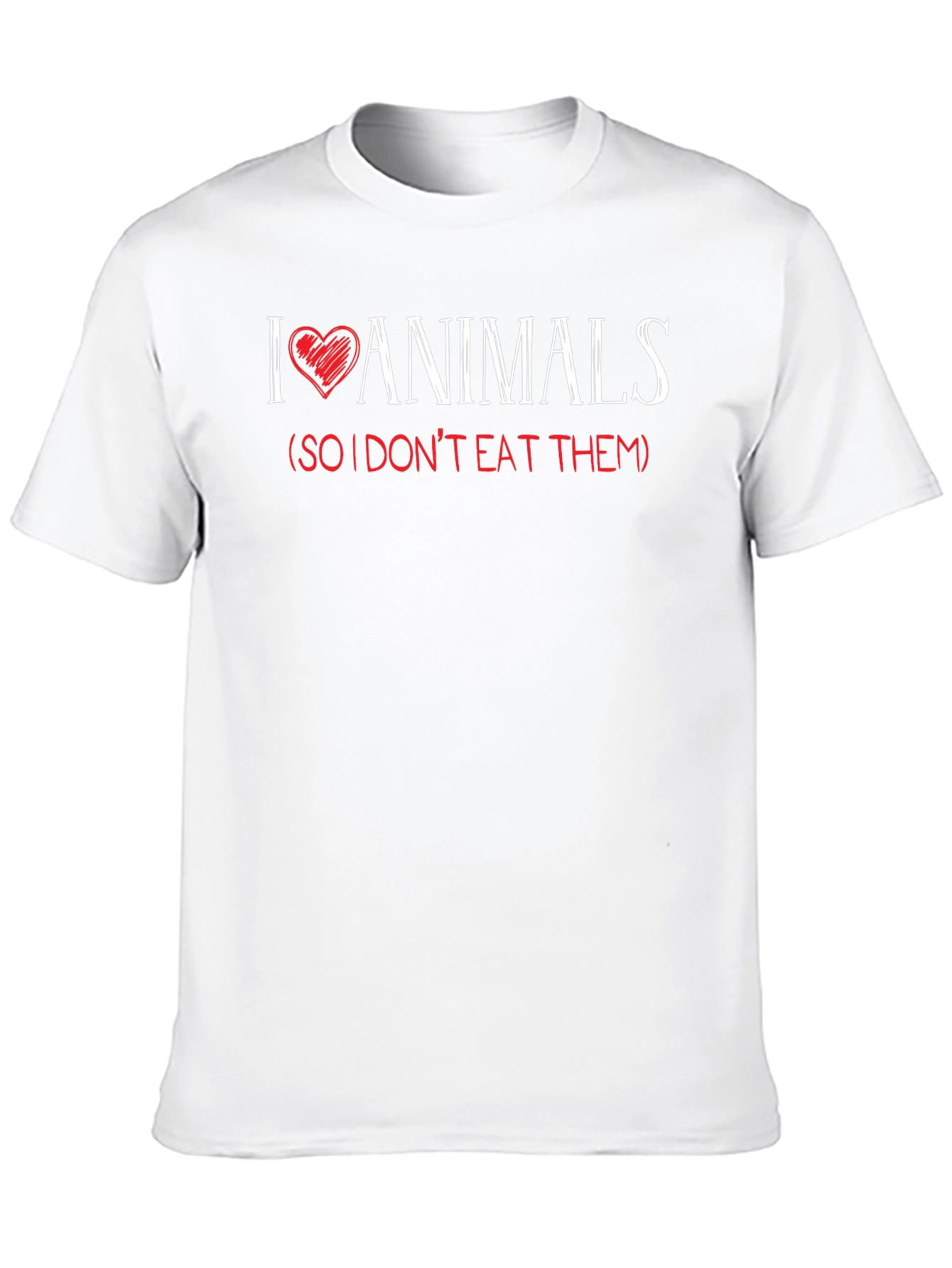 I Love Animals Graphic T-Shirt - Vegan Friendly